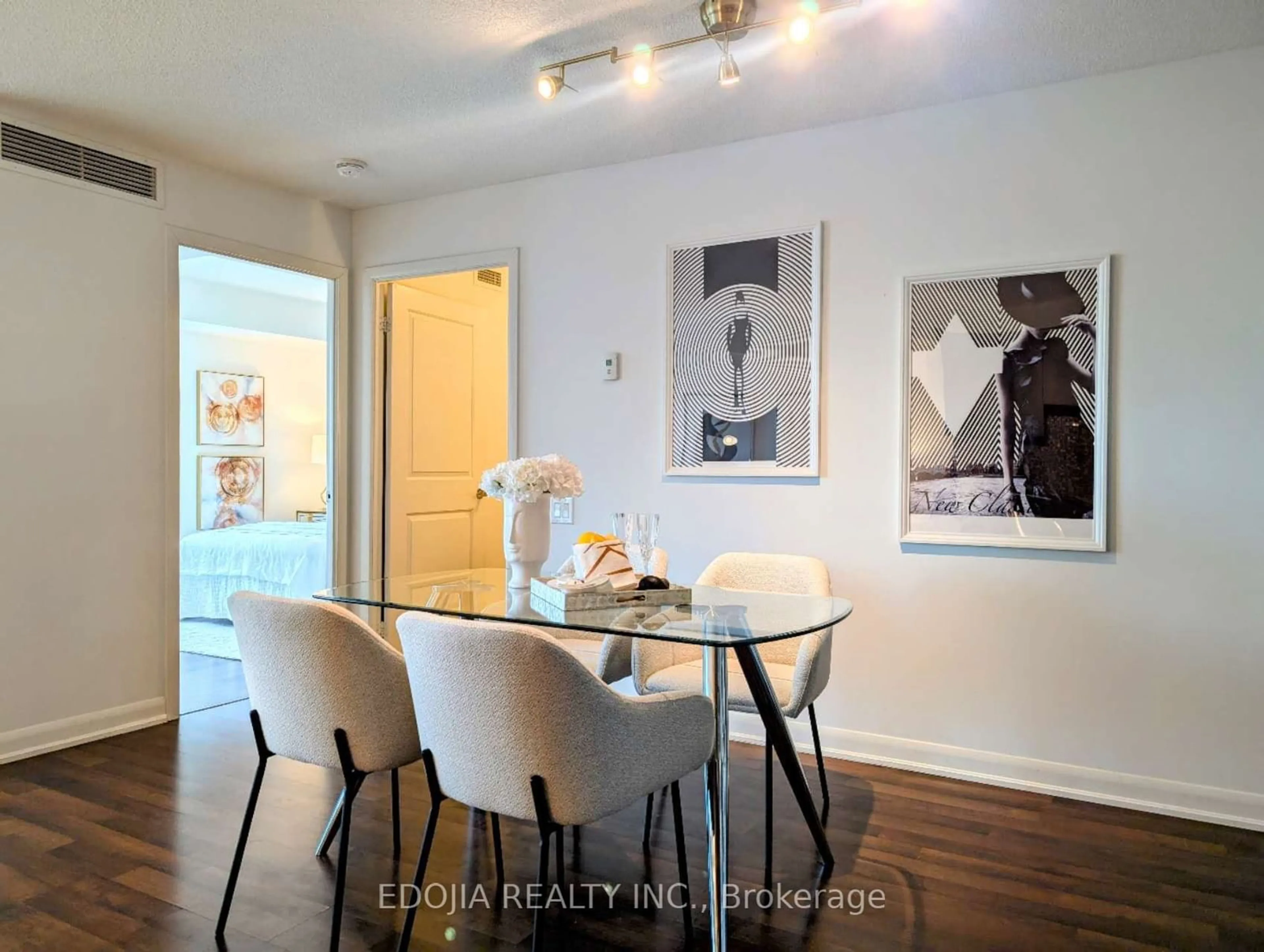 Dining room, wood/laminate floor for 17 Anndale Dr #1011, Toronto Ontario M2N 2W7