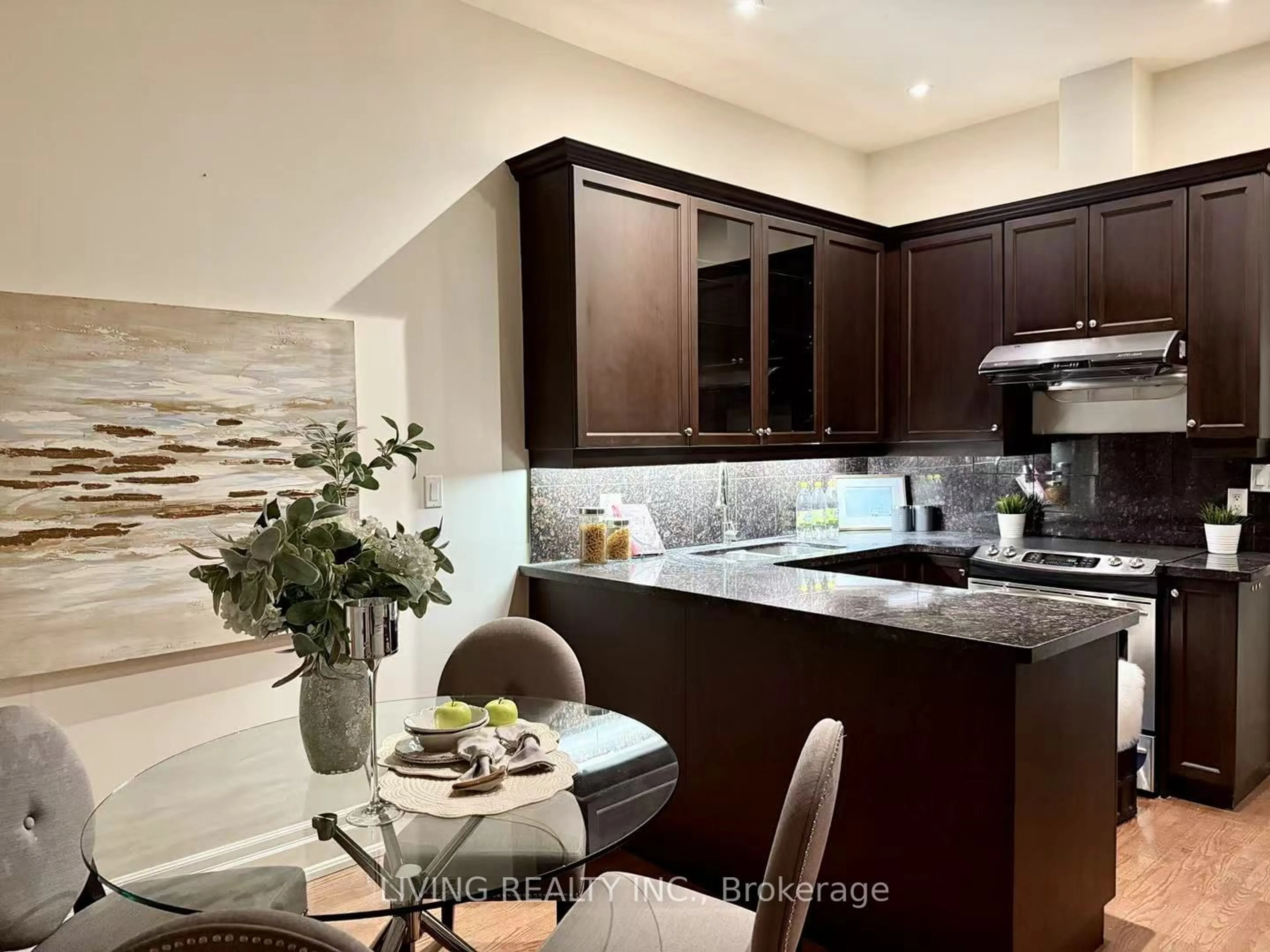 Contemporary kitchen, ceramic/tile floor for 47 York Mills Rd #215, Toronto Ontario M2P 1B6