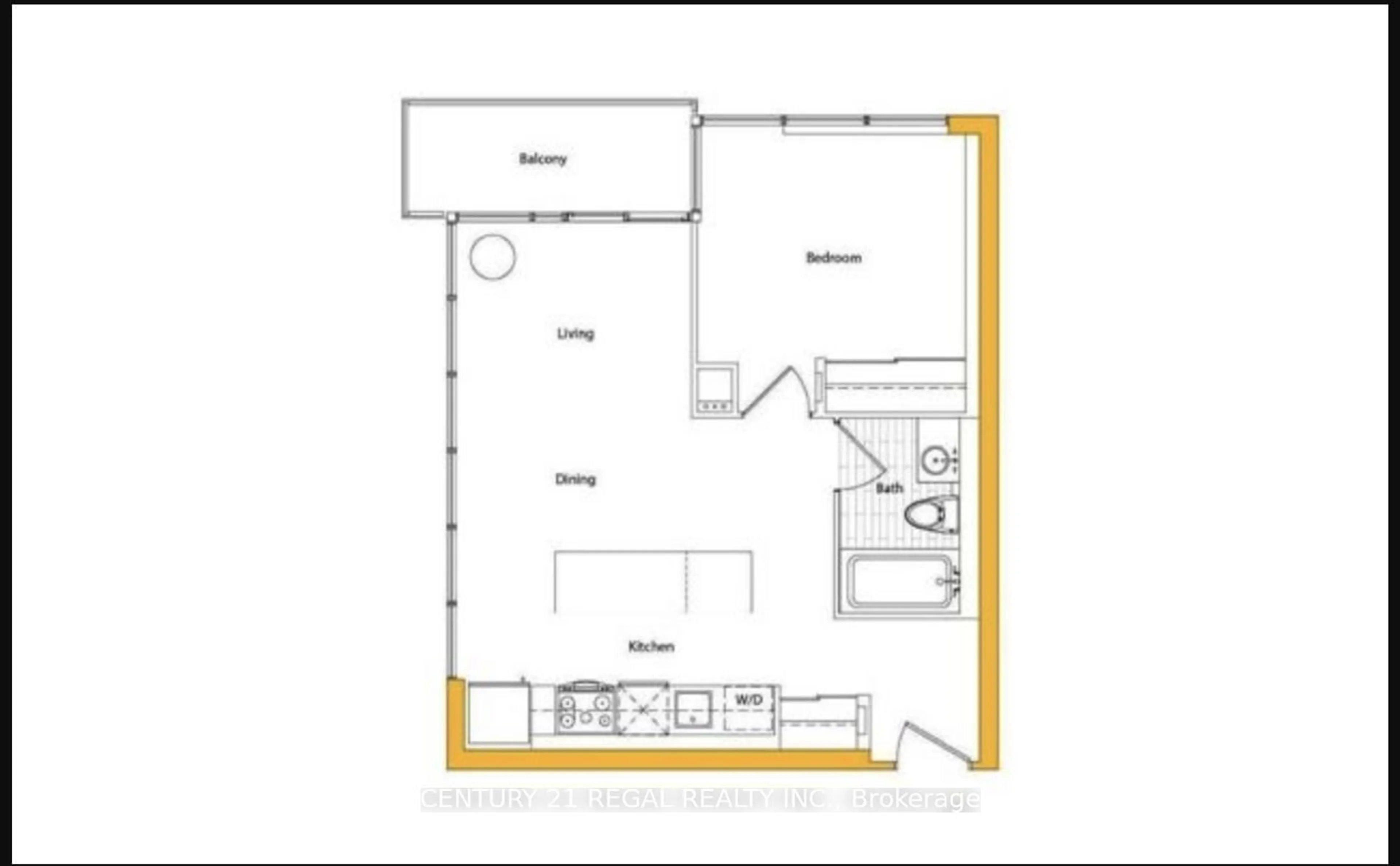 Floor plan for 19 Singer Crt #1509A, Toronto Ontario M2K 0B2