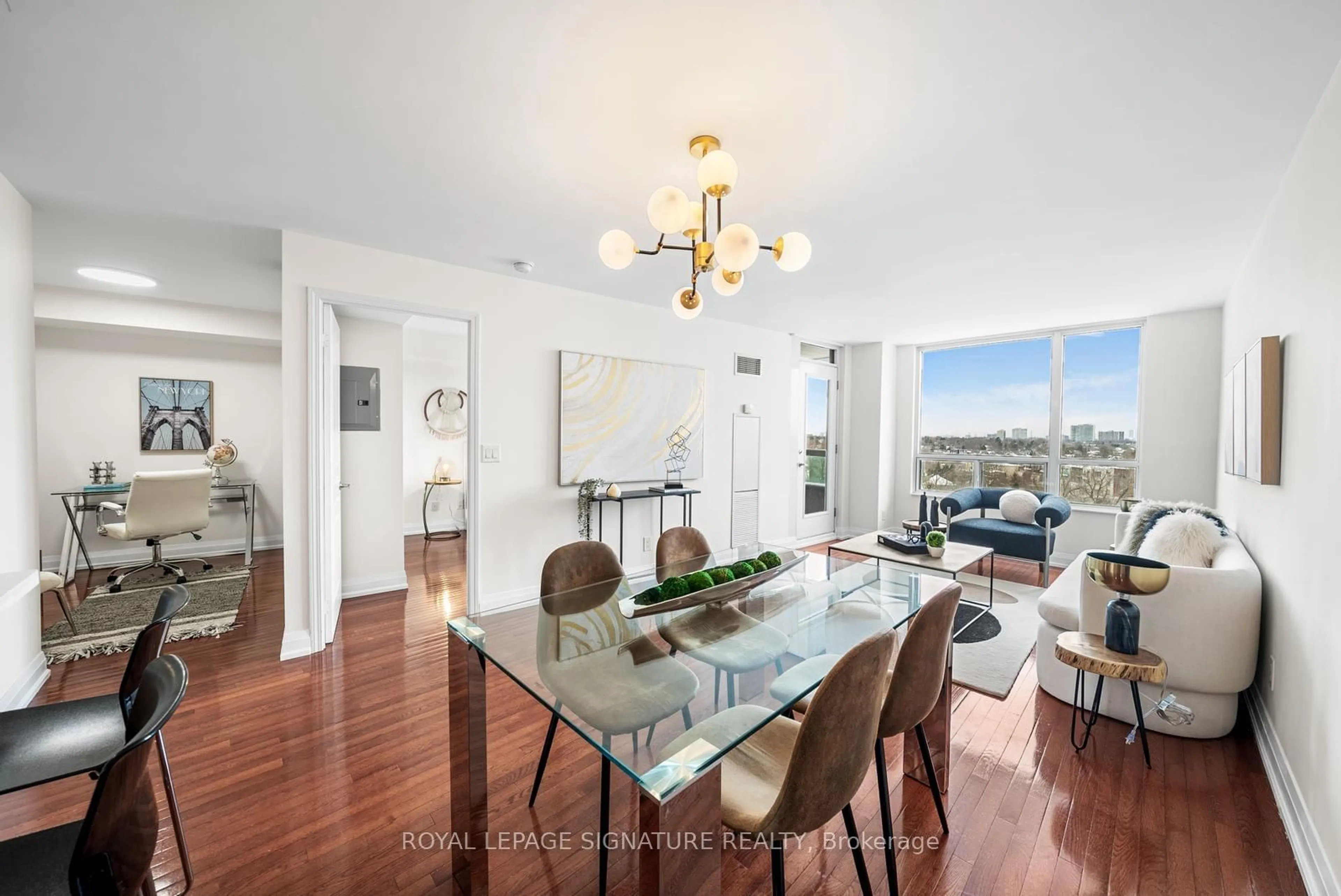 Dining room, wood/laminate floor for 503 Beecroft Rd #909, Toronto Ontario M2N 0A2