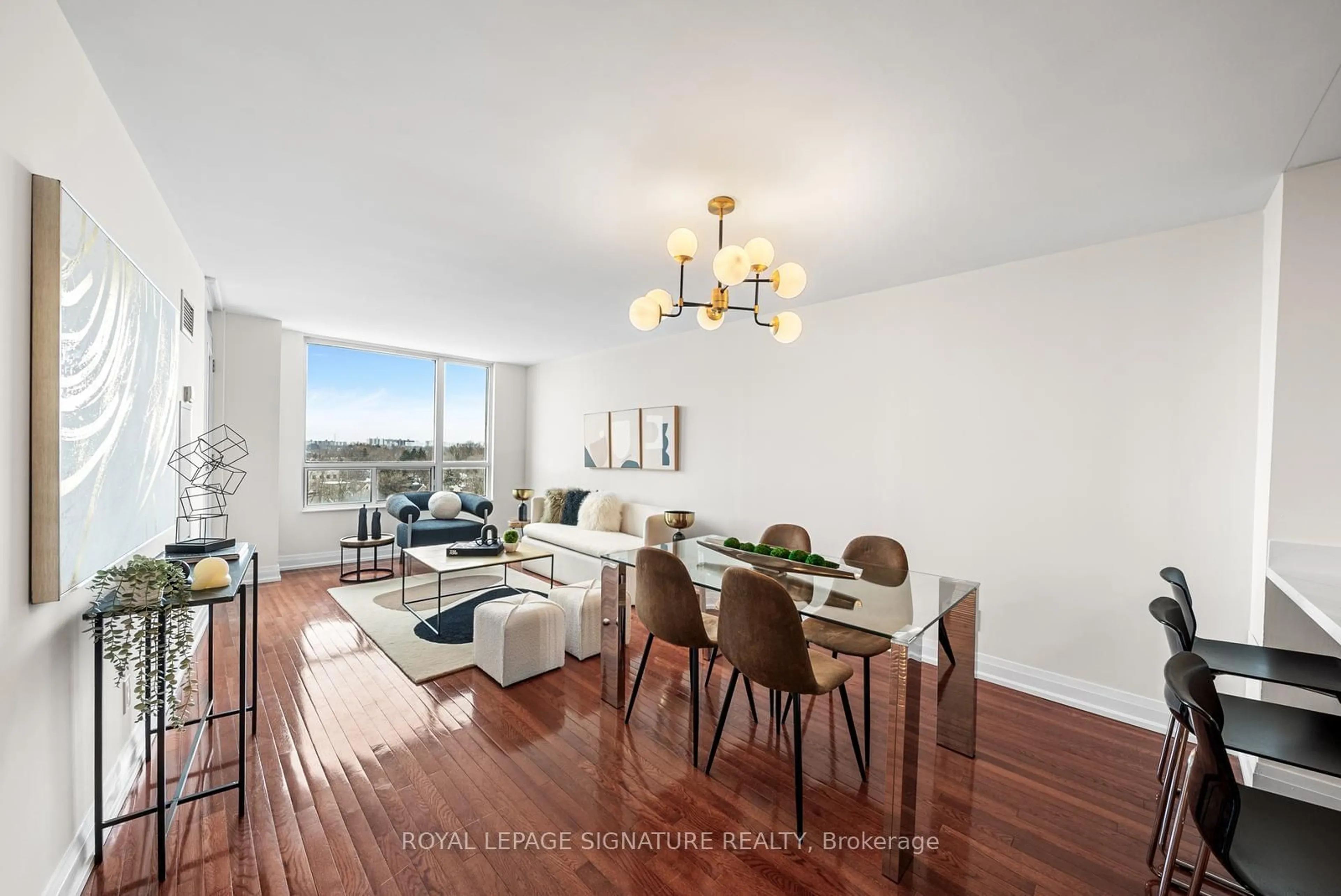 Dining room, wood/laminate floor for 503 Beecroft Rd #909, Toronto Ontario M2N 0A2