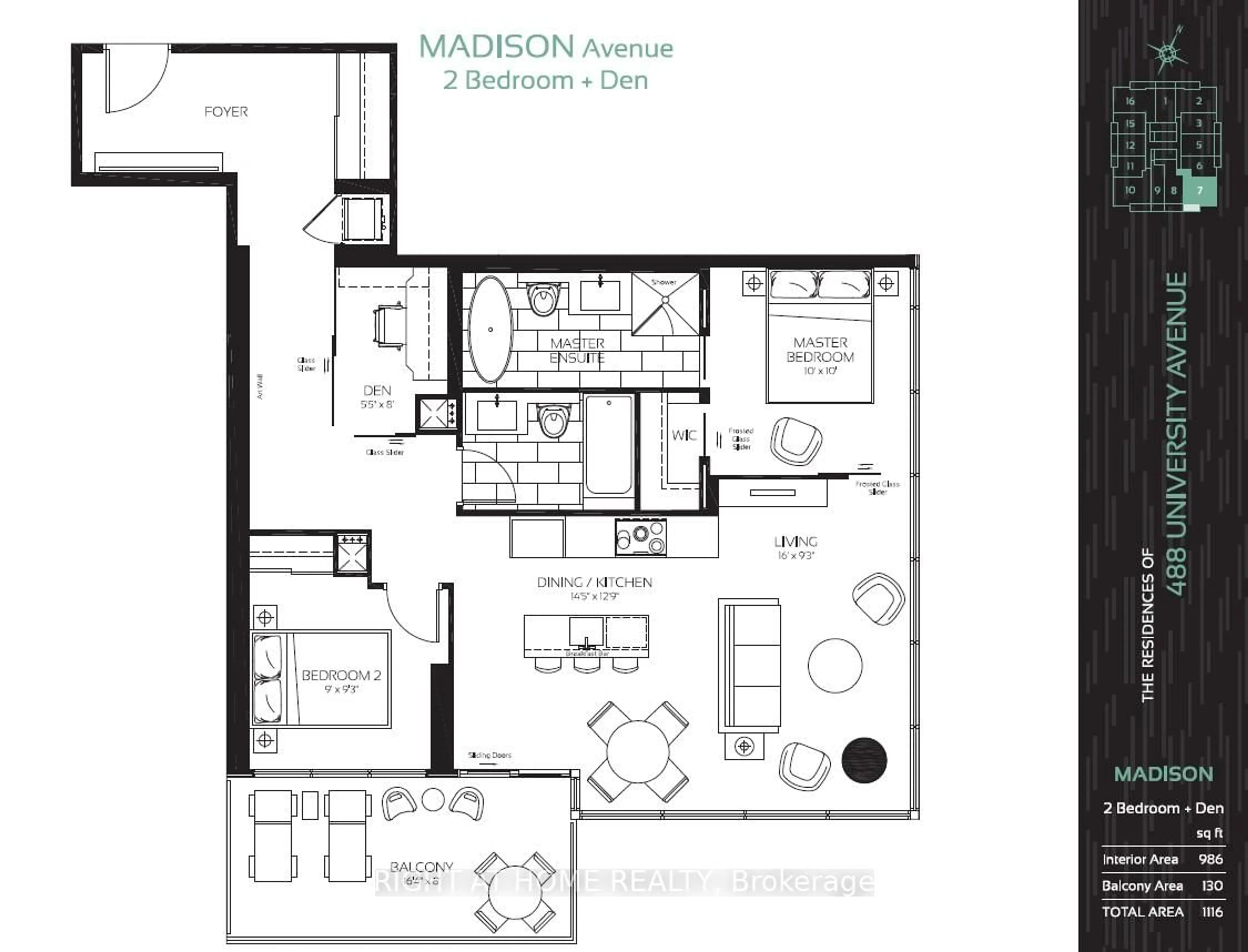 Floor plan for 488 University Ave #2507, Toronto Ontario M5G 0C1