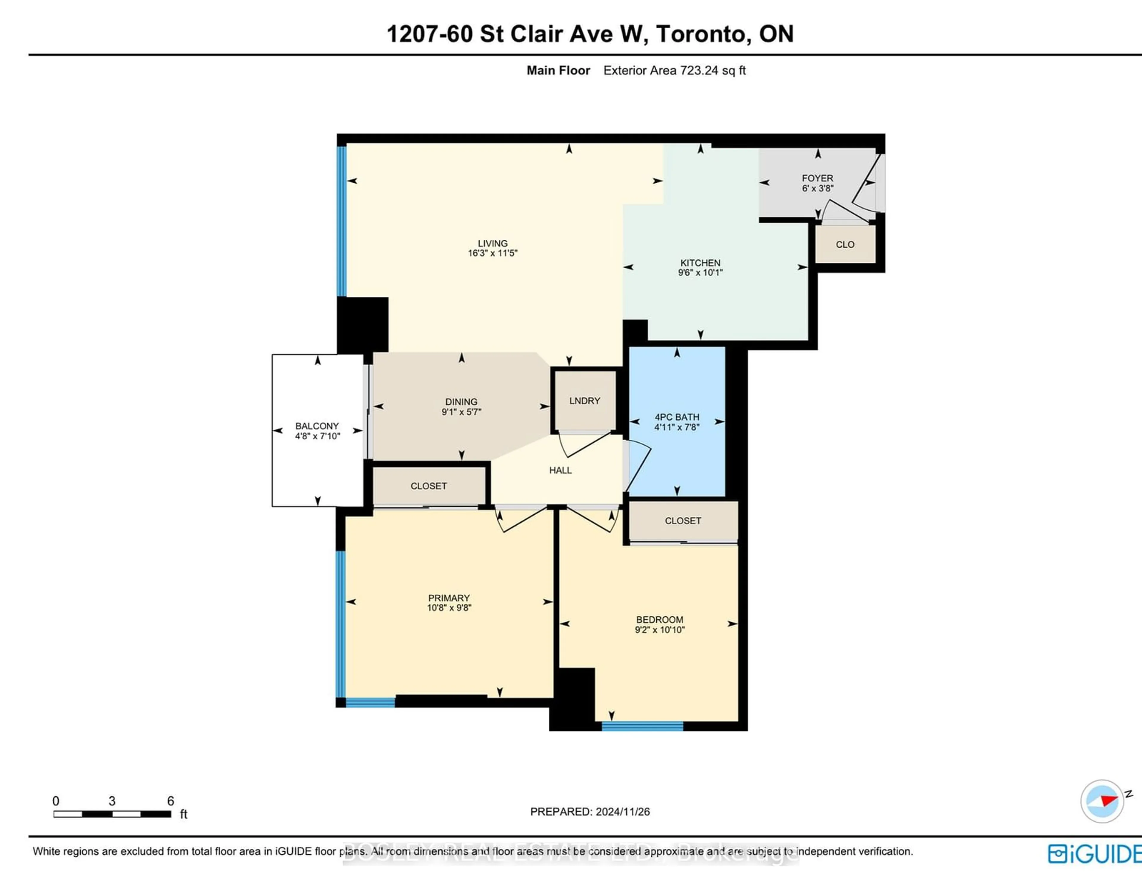 Floor plan for 60 St Clair Ave #1207, Toronto Ontario M4V 1M1