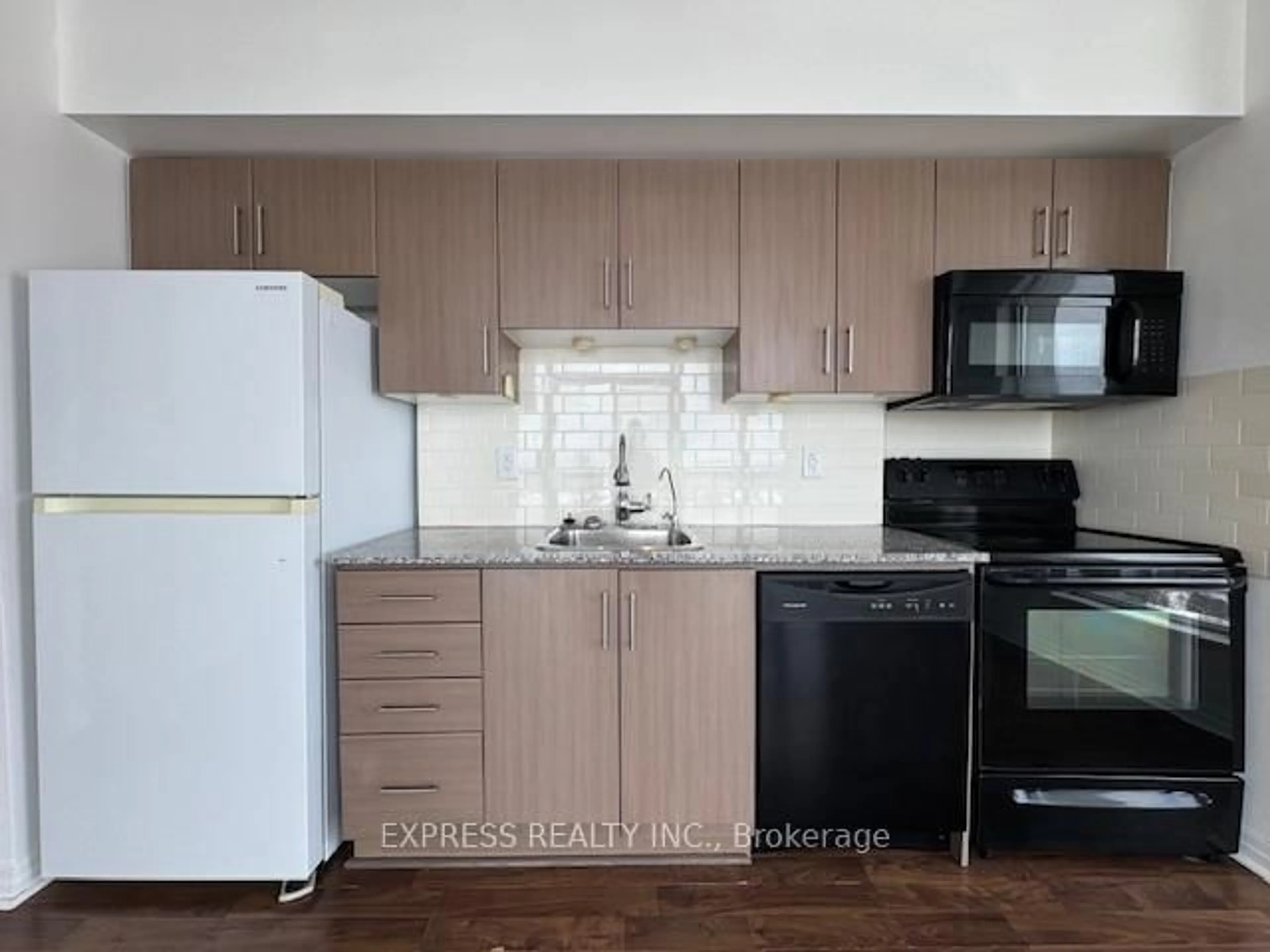 Standard kitchen, wood/laminate floor for 30 Herons Hill Way #2205, Toronto Ontario M2J 0A7