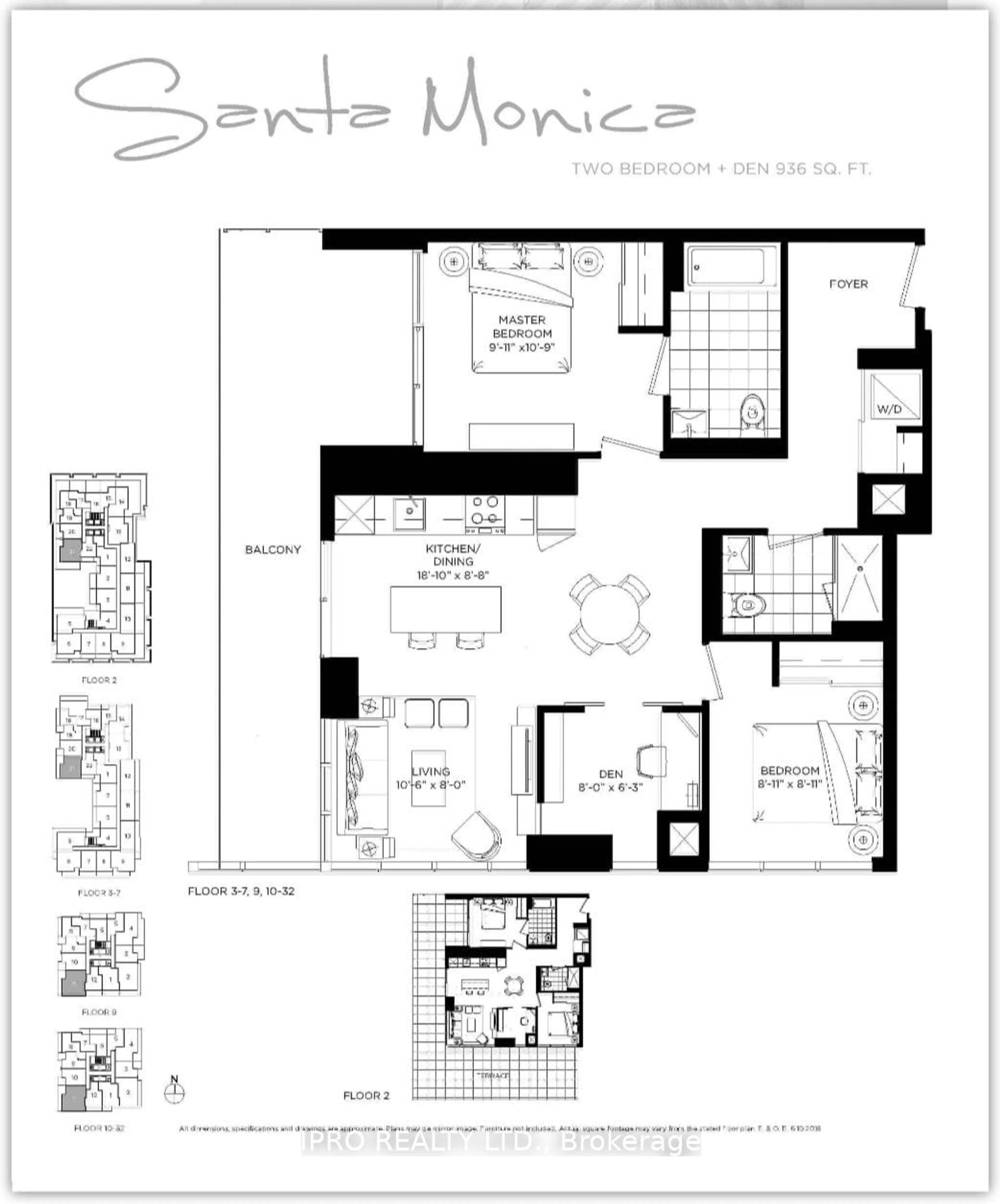 Floor plan for 50 O'Neill Rd #1811, Toronto Ontario M1T 0B6