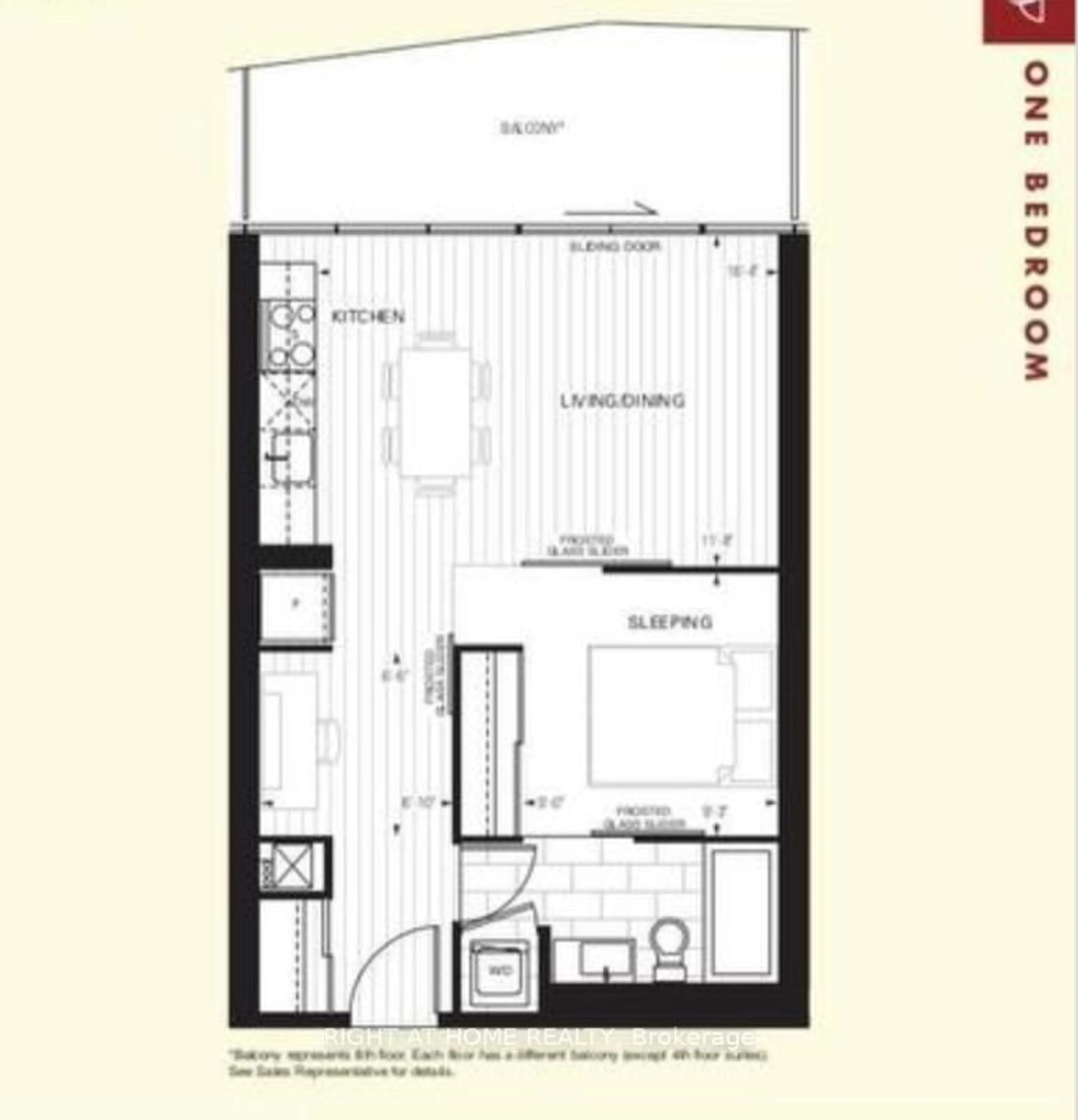 Floor plan for 390 Cherry St #3105, Toronto Ontario M5A 0E2