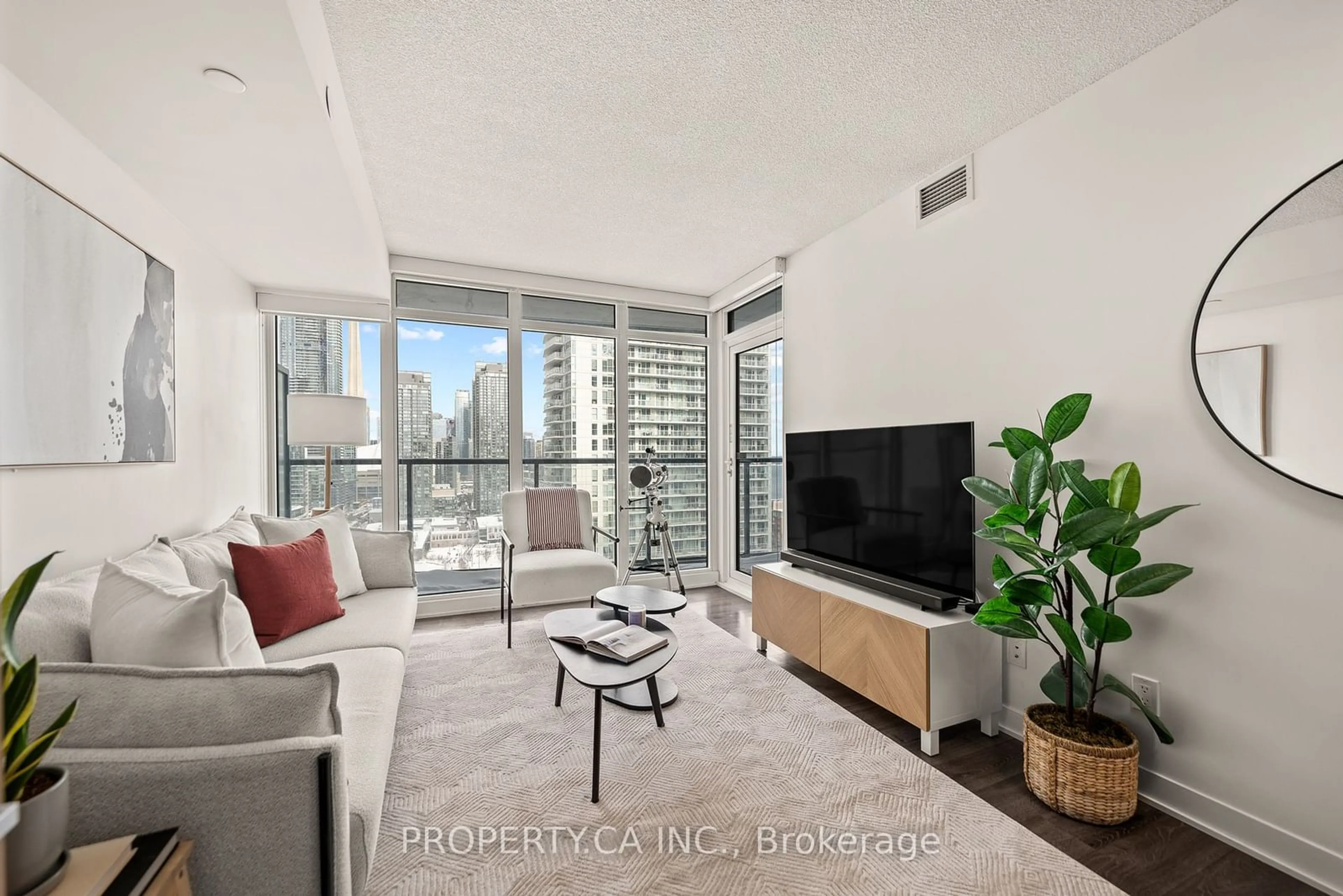 Living room with furniture, unknown for 70 Queens Wharf Rd #2610, Toronto Ontario M5V 0J2