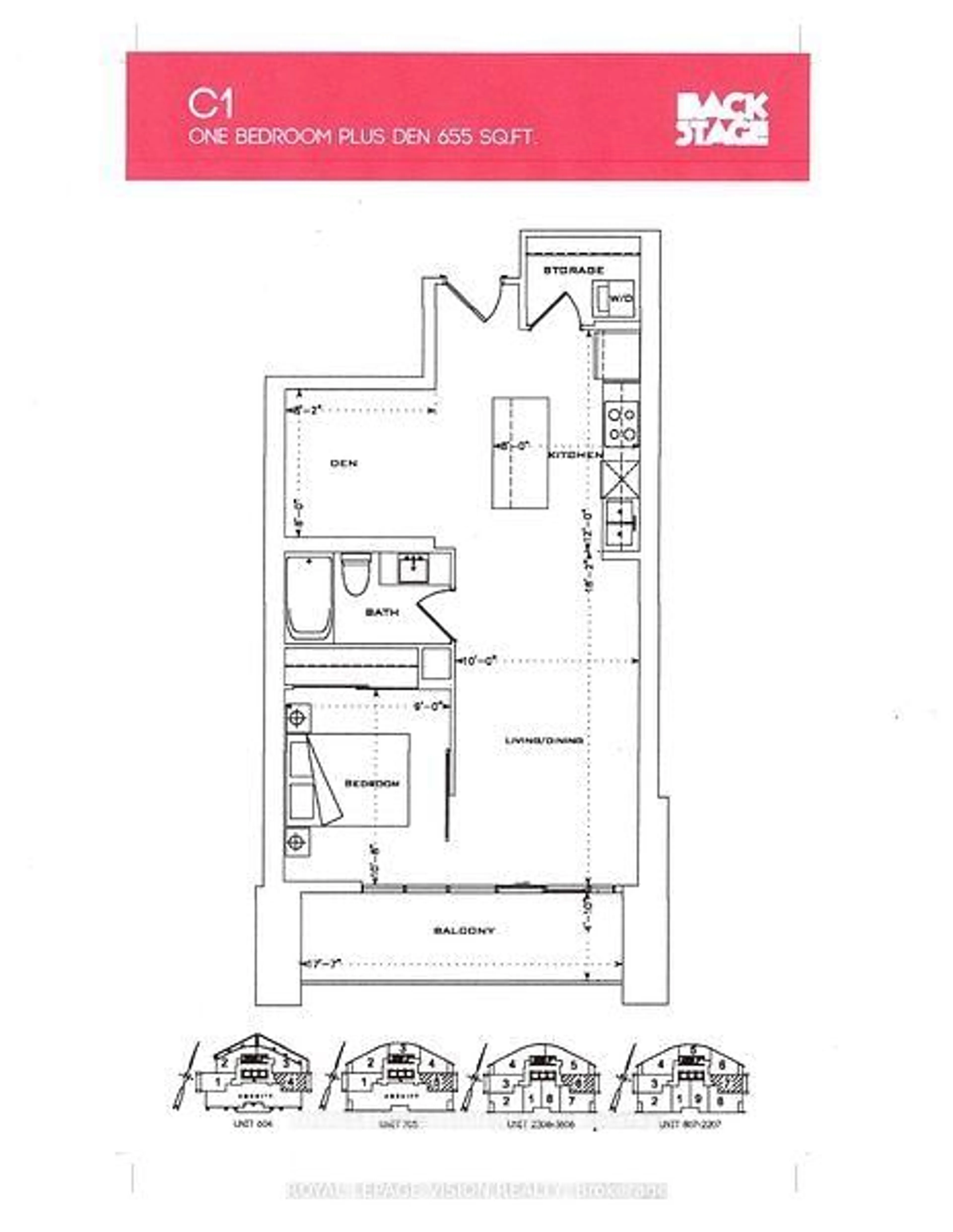 Floor plan for 1 The Esplanade #1107, Toronto Ontario M5E 0A8