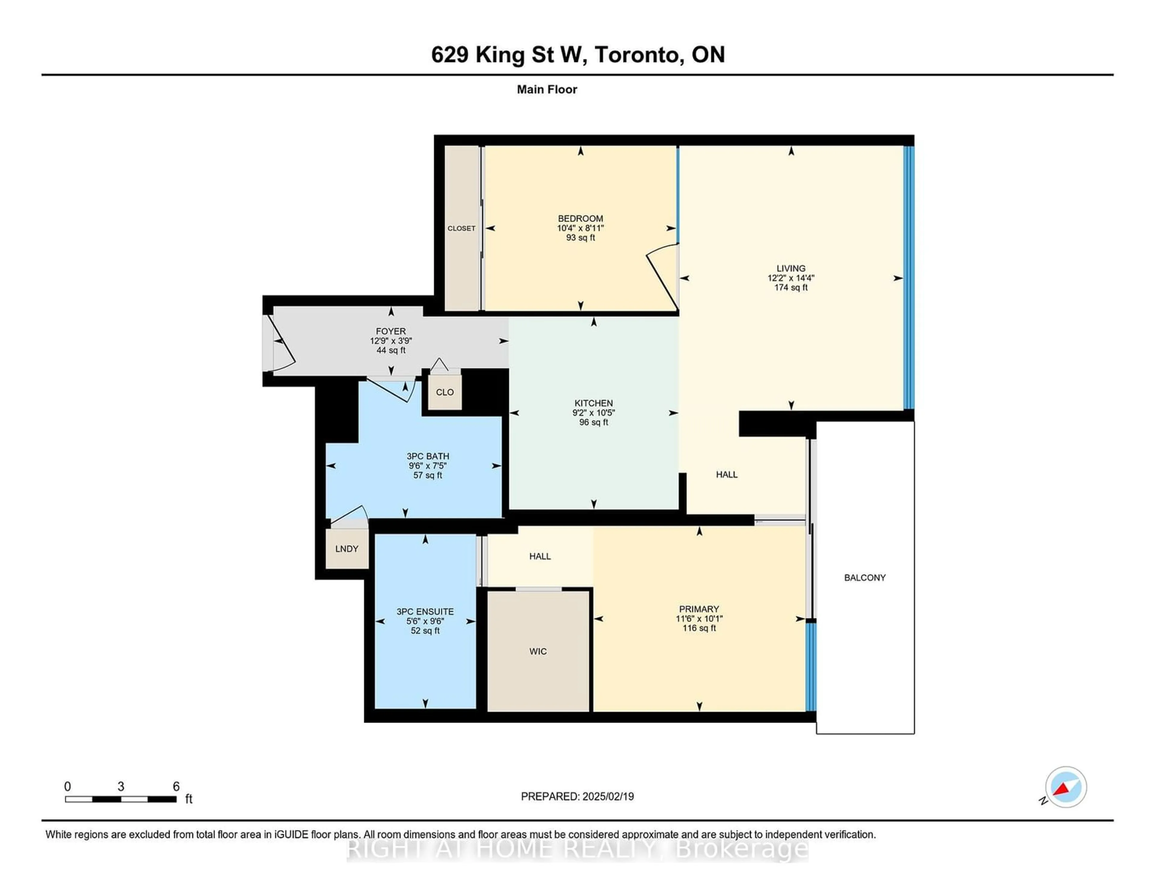 Floor plan for 629 King St #1029, Toronto Ontario M5V 0G9