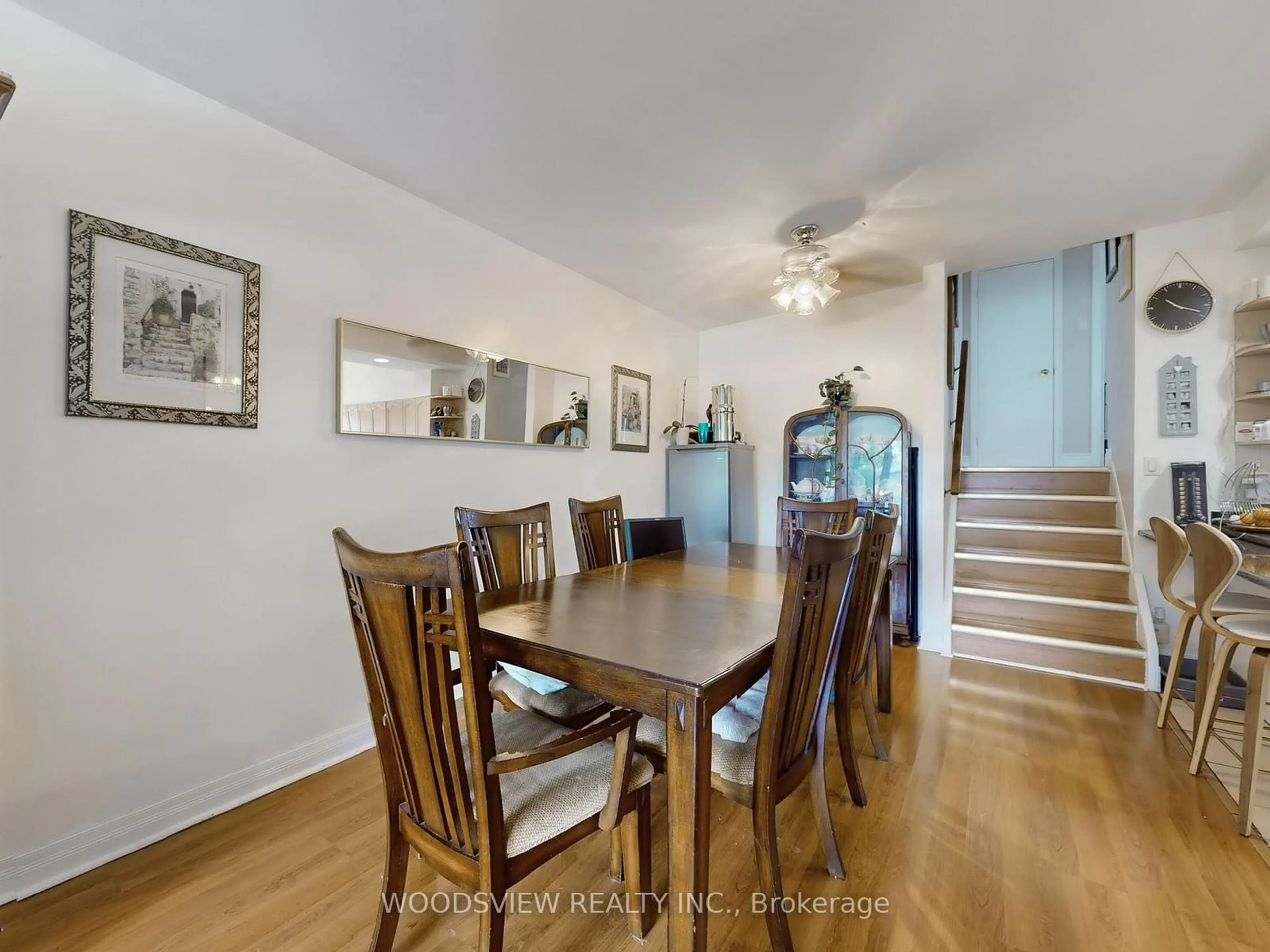 Dining room, wood/laminate floor for 56 Niantic Cres, Toronto Ontario M3A 2H7