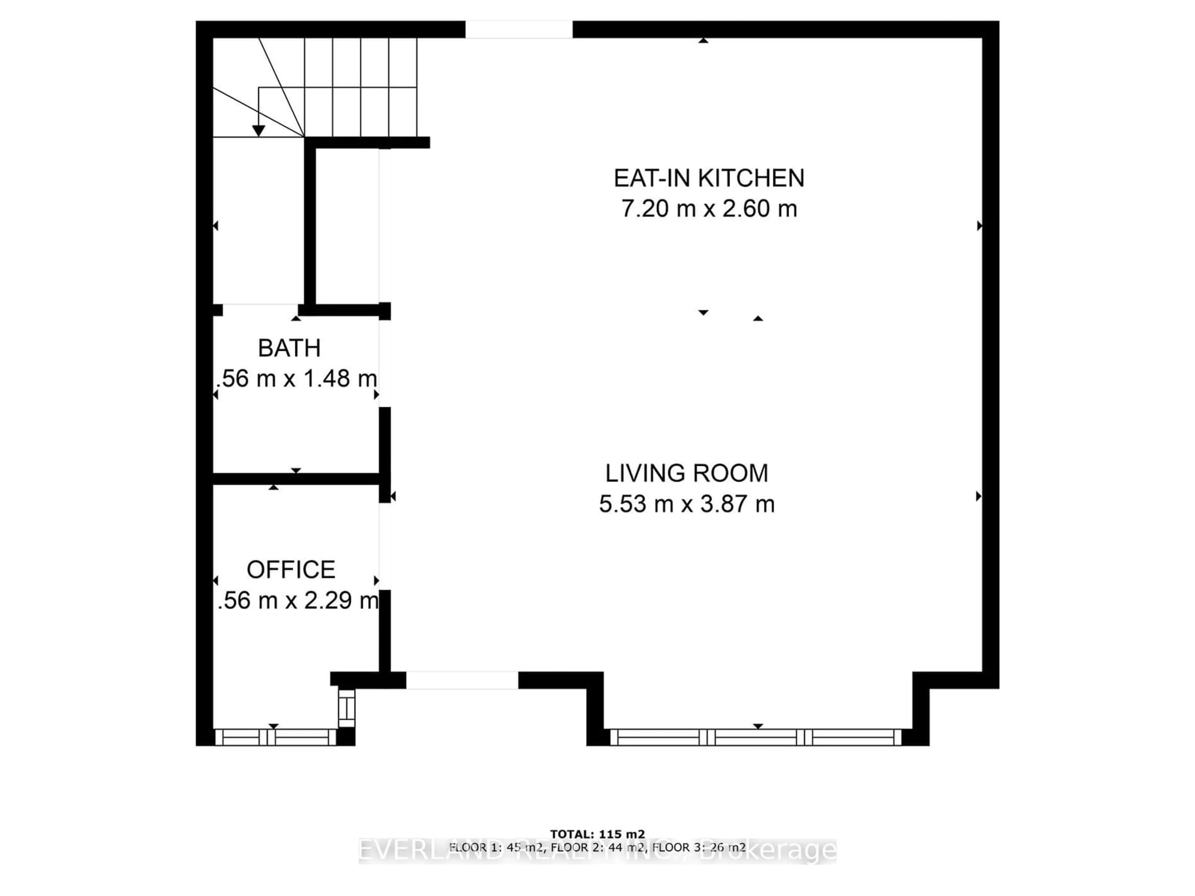 Floor plan for 113 Mcmahon Dr #Th17, Toronto Ontario M2K 0E5