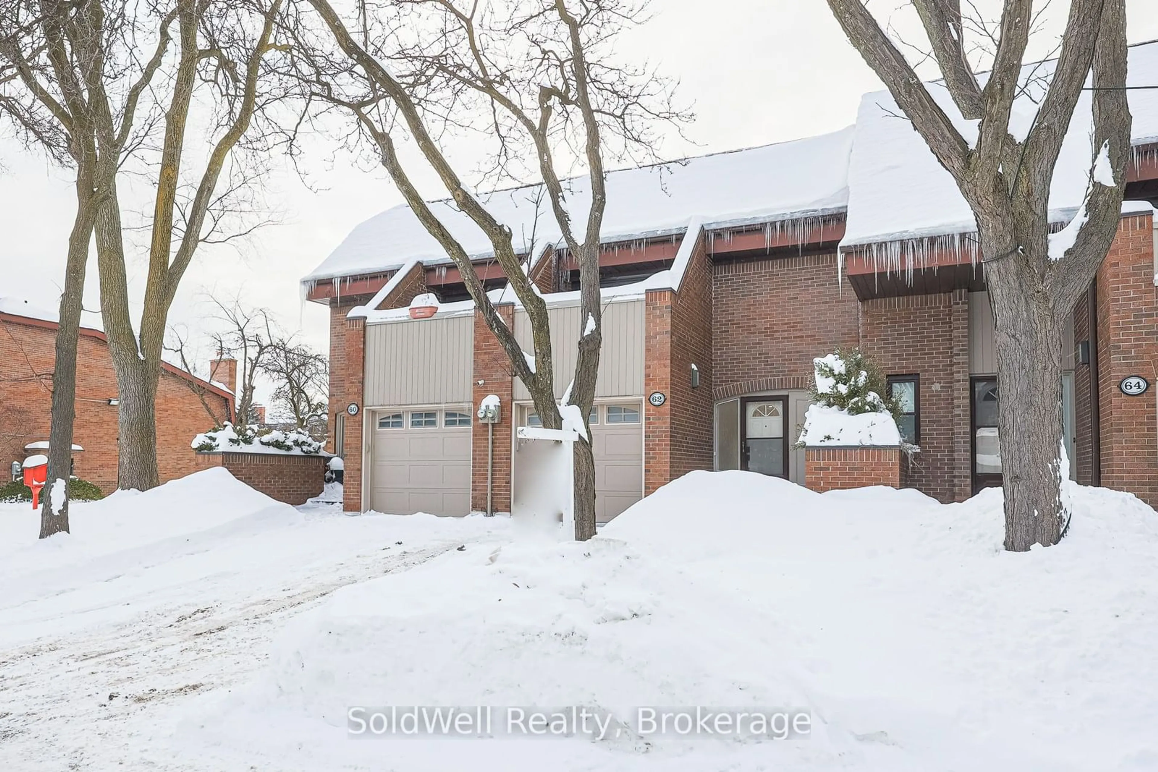 Home with brick exterior material, street for 62 Flaming Roseway, Toronto Ontario M2N 5W8