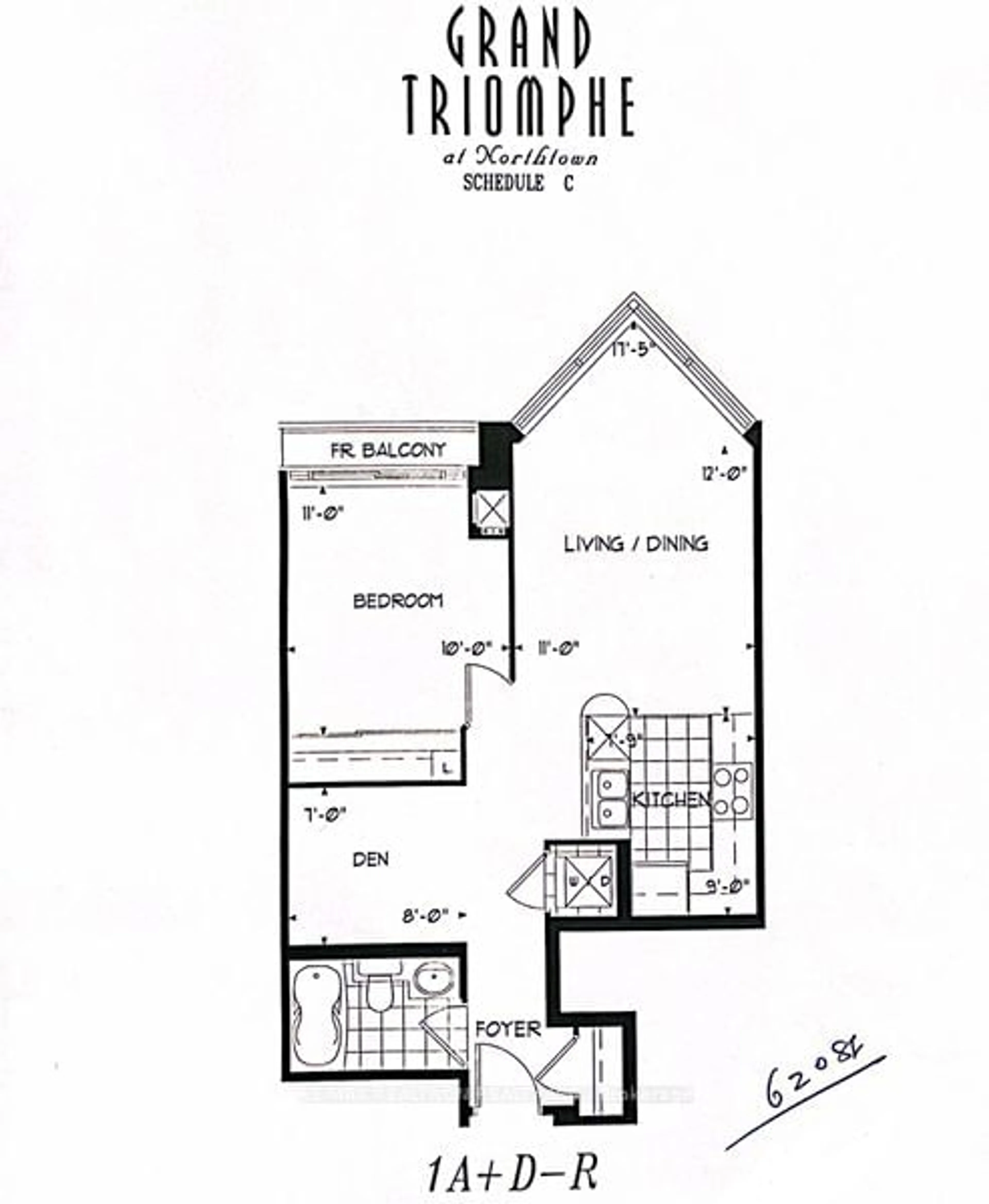 Floor plan for 10 Northtown Way #410, Toronto Ontario M2N 7L4