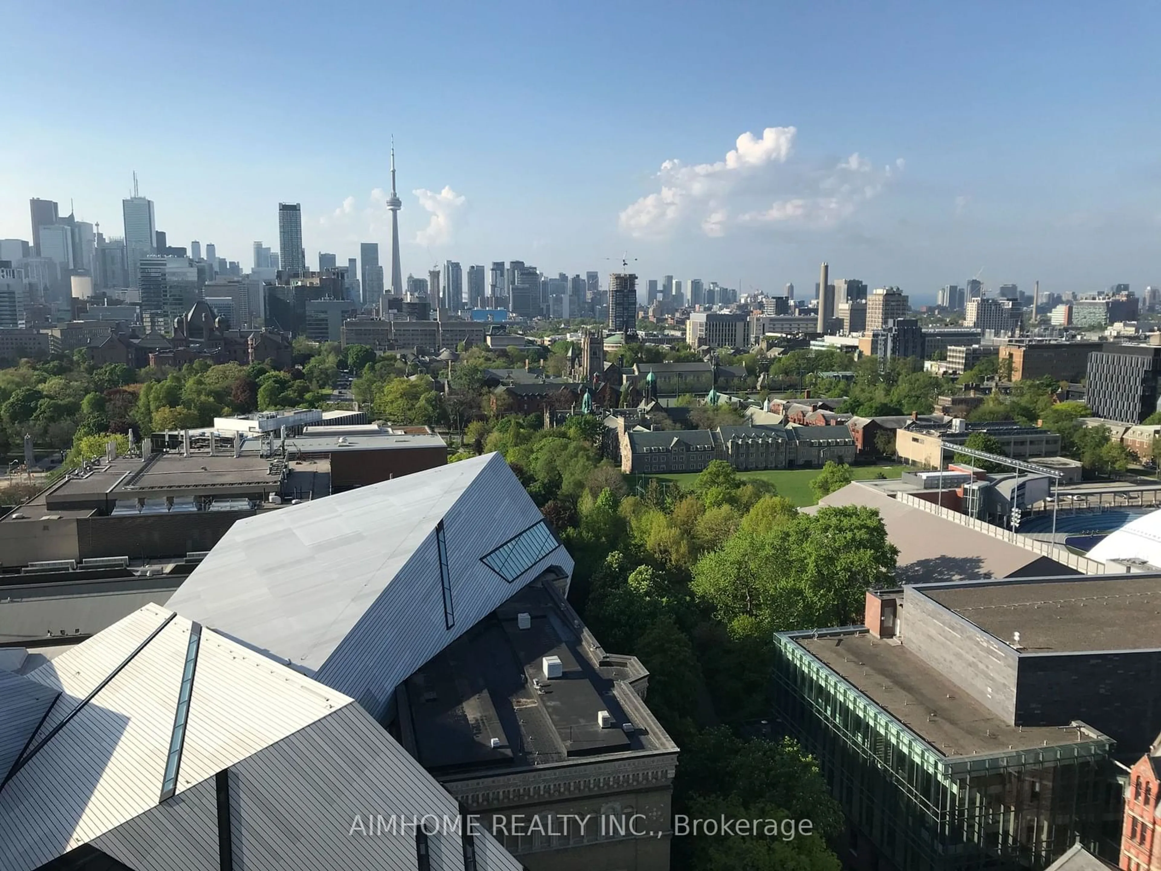 A pic from outside/outdoor area/front of a property/back of a property/a pic from drone, city buildings view from balcony for 200 Bloor St #1902, Toronto Ontario M5S 1T8