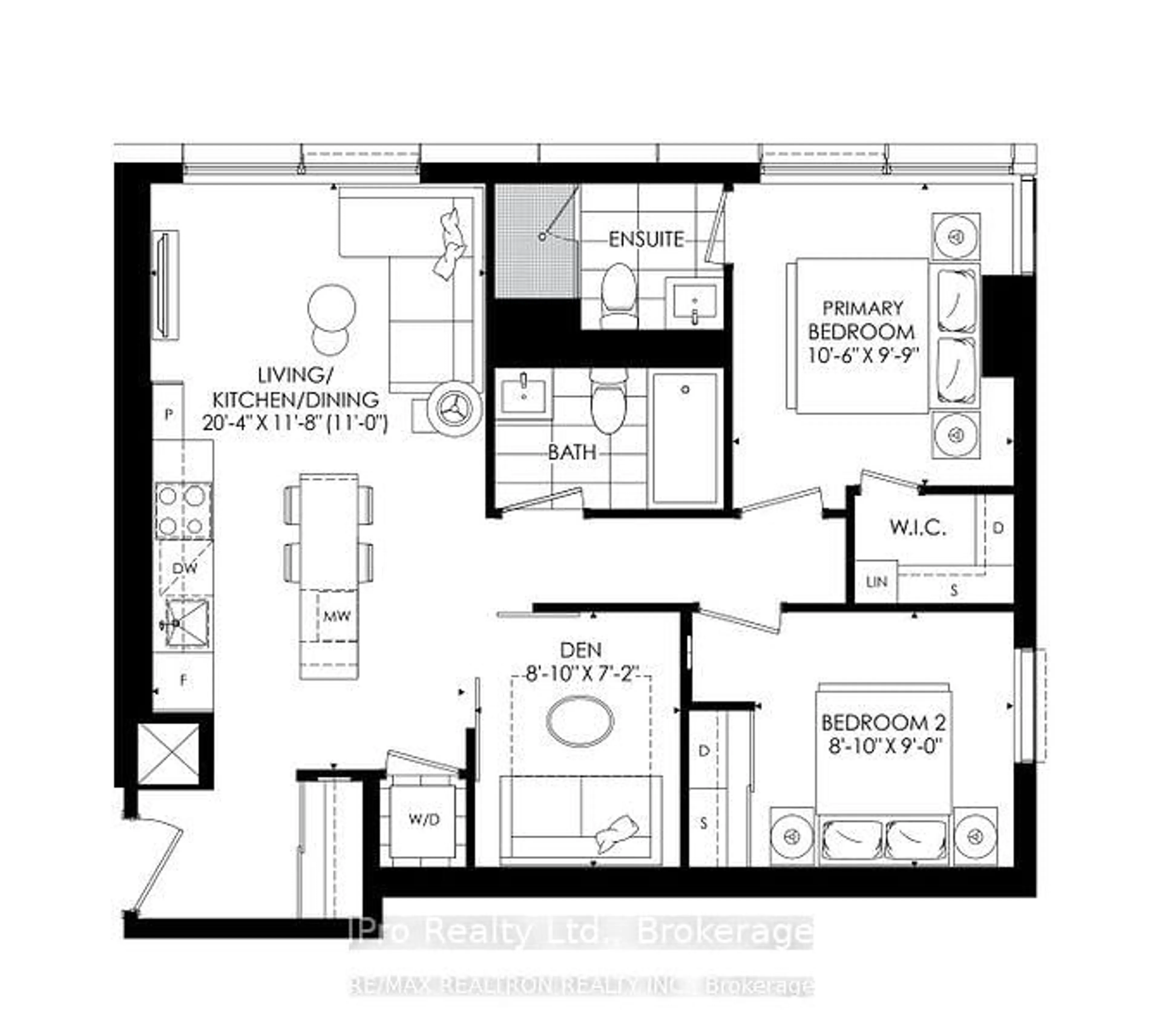 Floor plan for 89 CHURCH St #1604, Toronto Ontario M5C 2G3