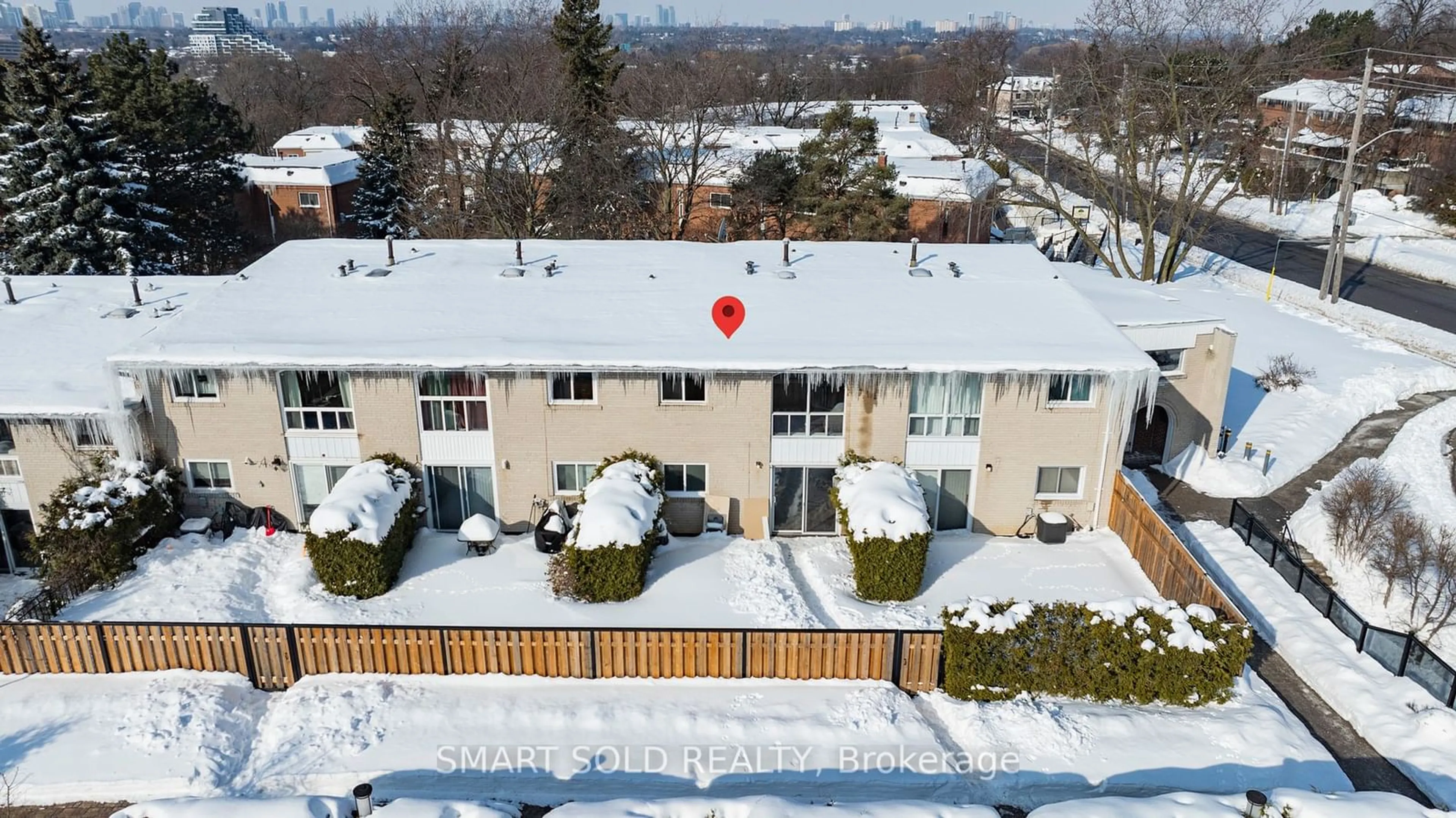 A pic from outside/outdoor area/front of a property/back of a property/a pic from drone, unknown for 25 Esterbrooke Ave #113, Toronto Ontario M2J 2C5