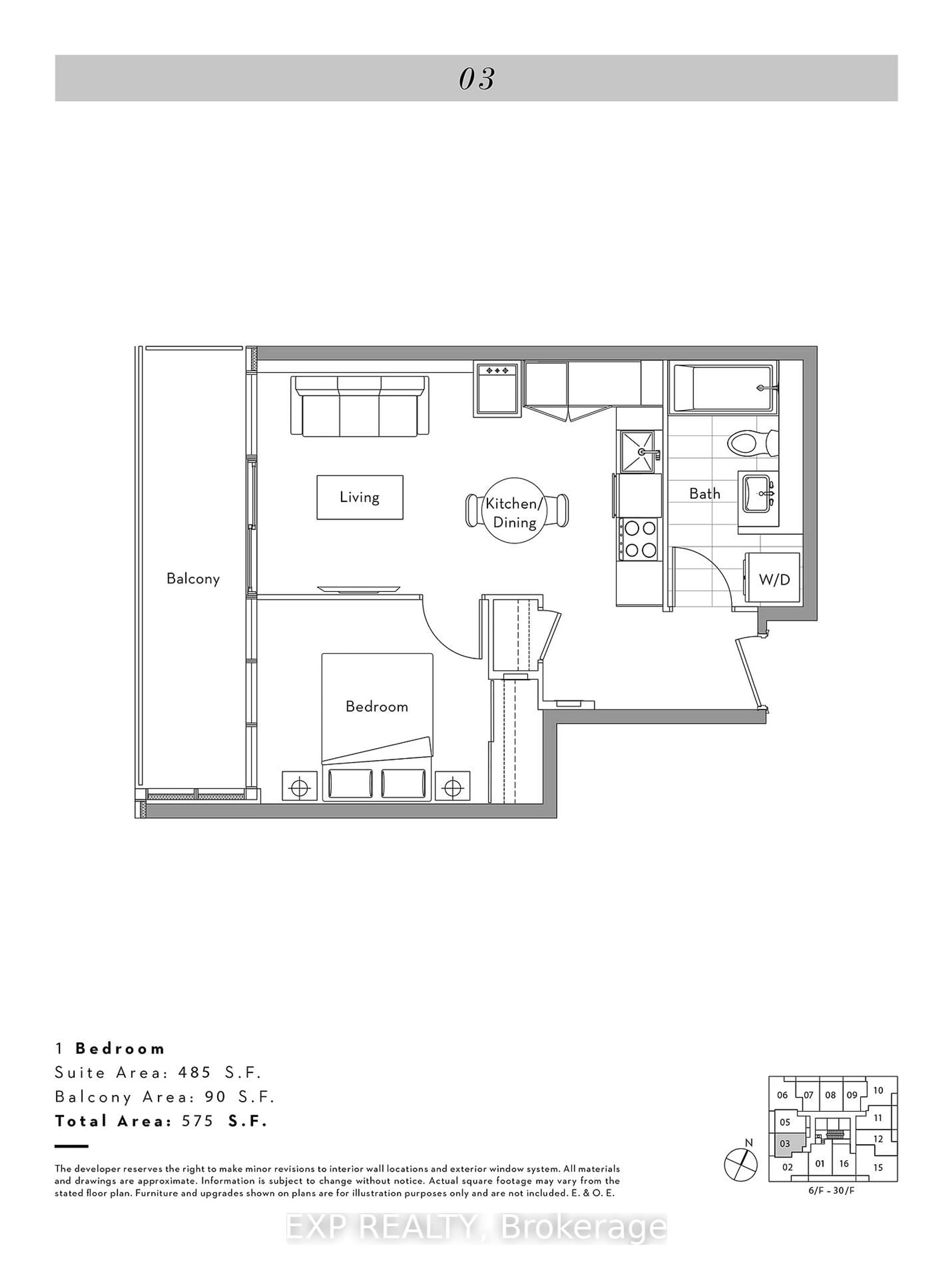 Floor plan for 17 Bathurst St #3103, Toronto Ontario M5V 0N1