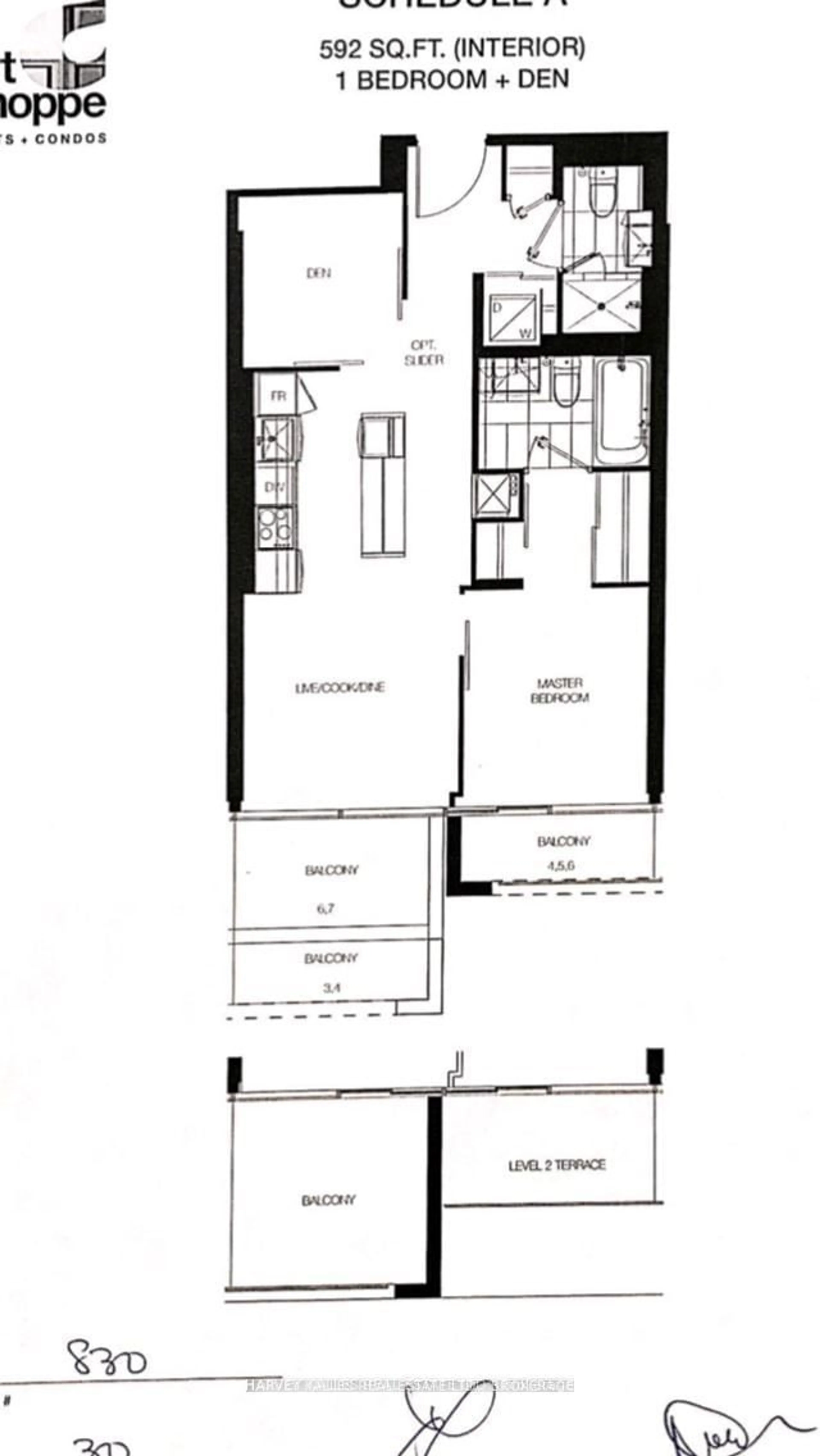 Floor plan for 8 Hillsdale Ave #829, Toronto Ontario M4S 1T5