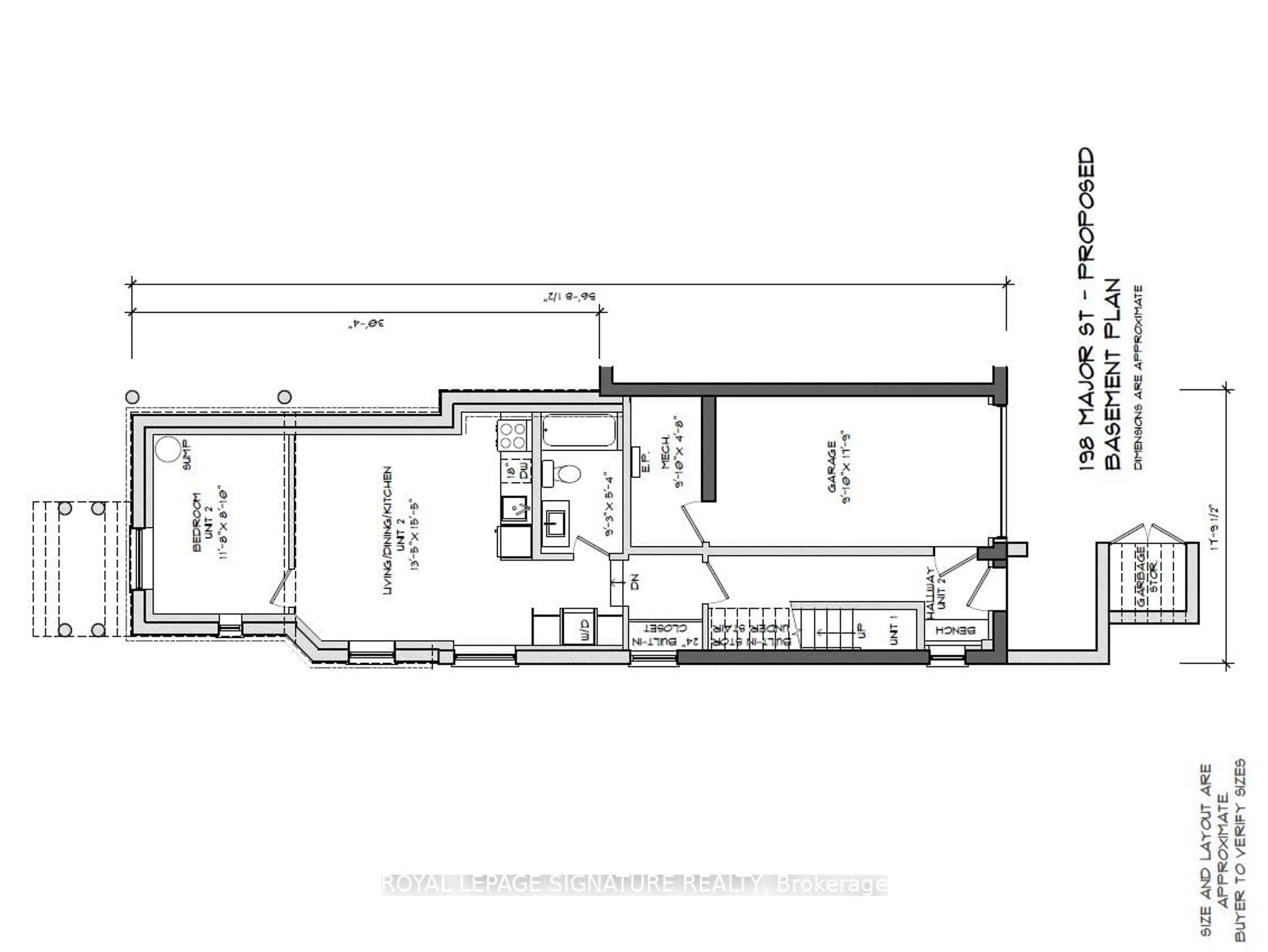 Floor plan for 198 Major St, Toronto Ontario M5S 2L3