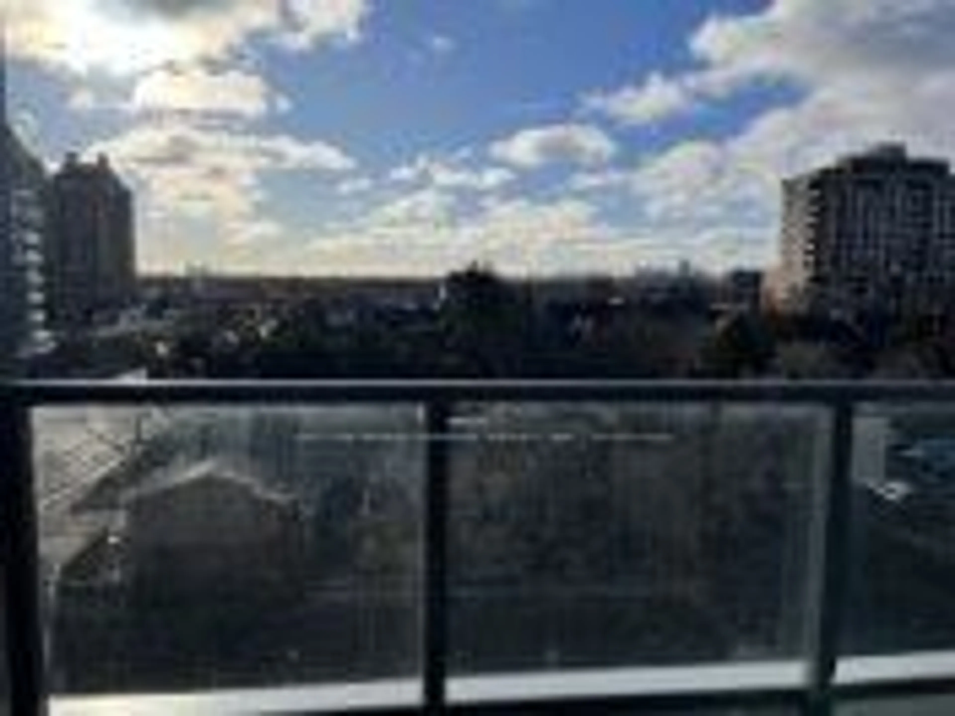 Balcony in the apartment, city buildings view from balcony for 2 Teagarden Crt #610, Toronto Ontario M2N 5Z9