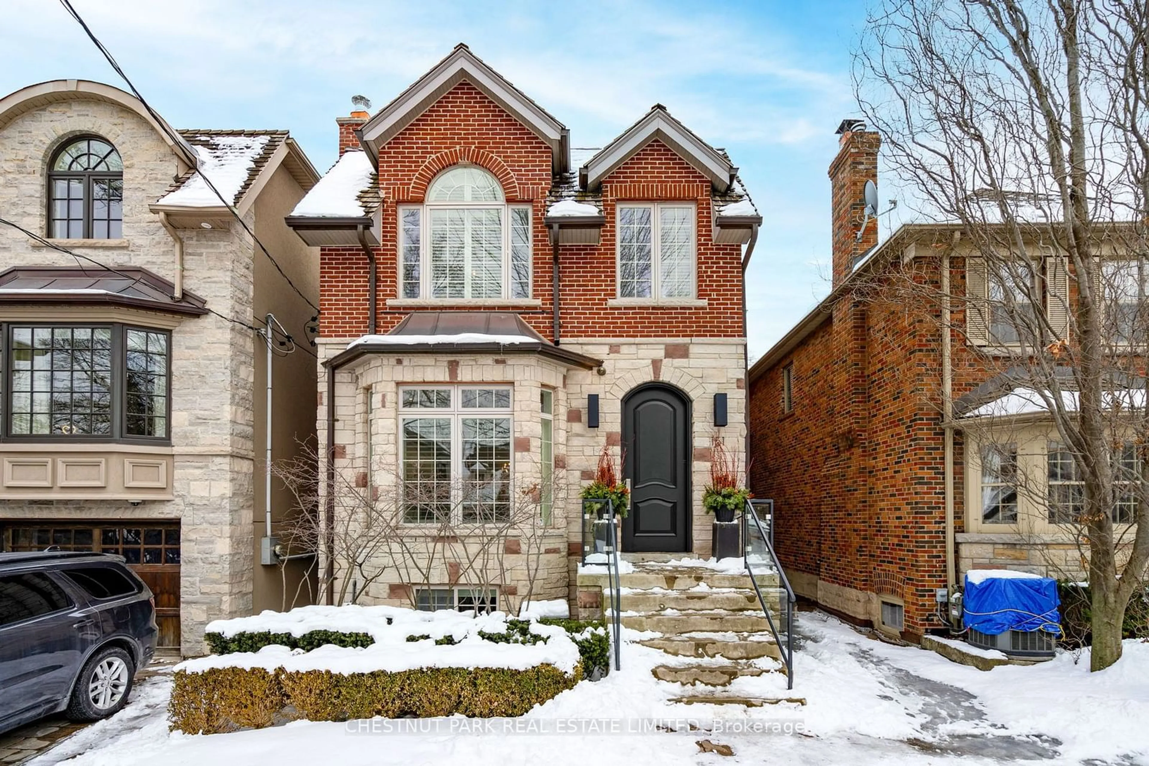 Home with brick exterior material, street for 151 Hanna Rd, Toronto Ontario M4G 3N6