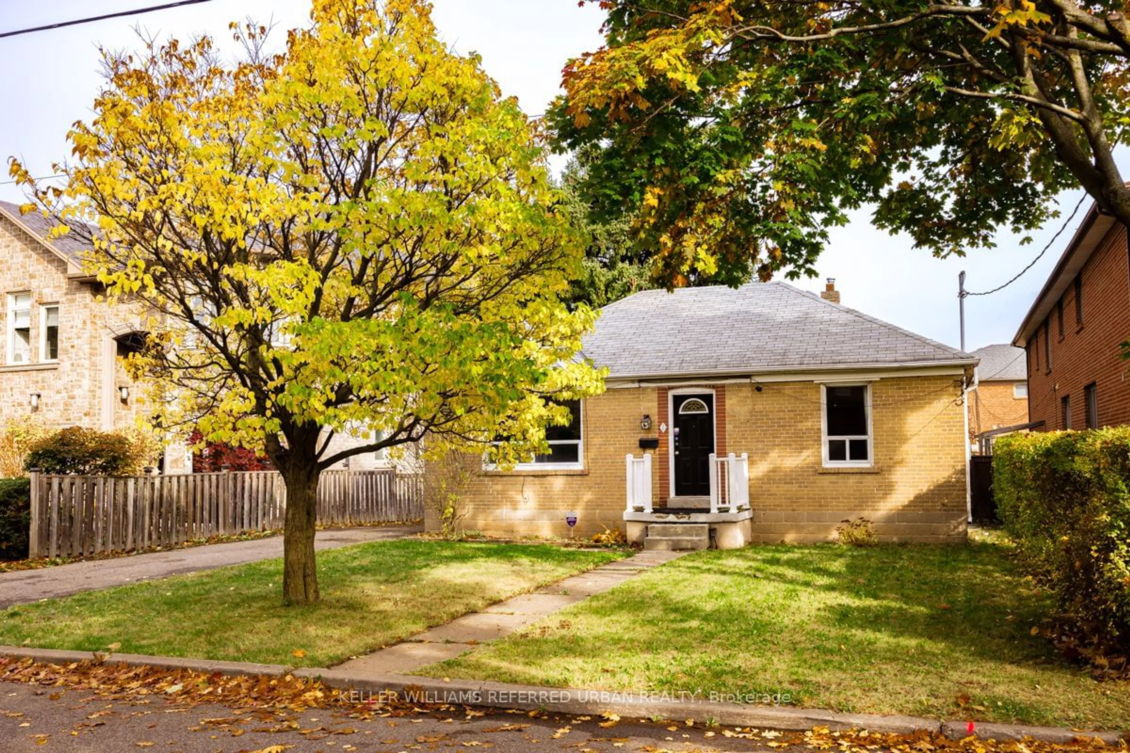 Home with brick exterior material, street for 1 Dunsmore Gdns, Toronto Ontario M3H 3M1