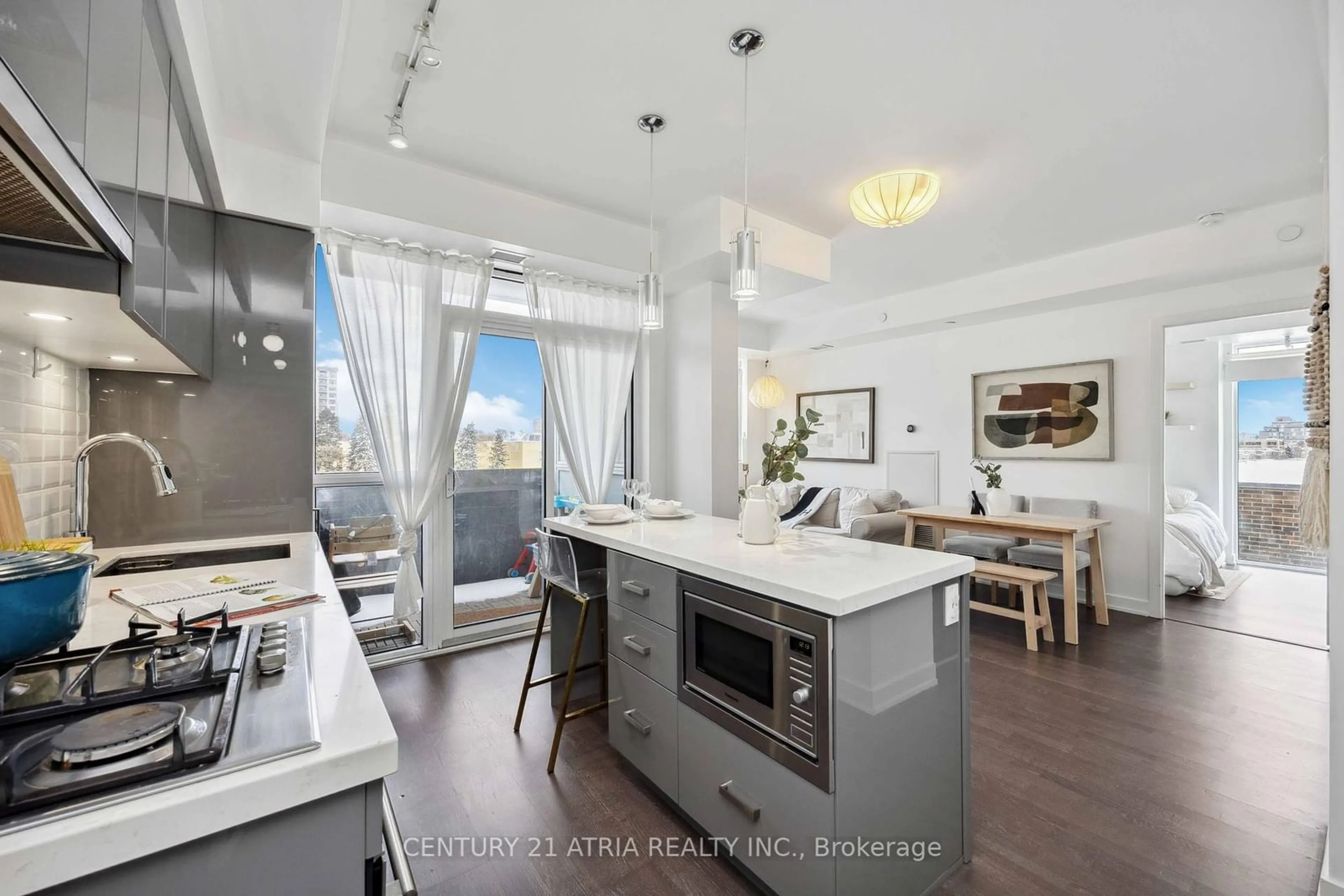 Open concept kitchen, unknown for 501 St Clair Ave #303, Toronto Ontario M5P 0A2