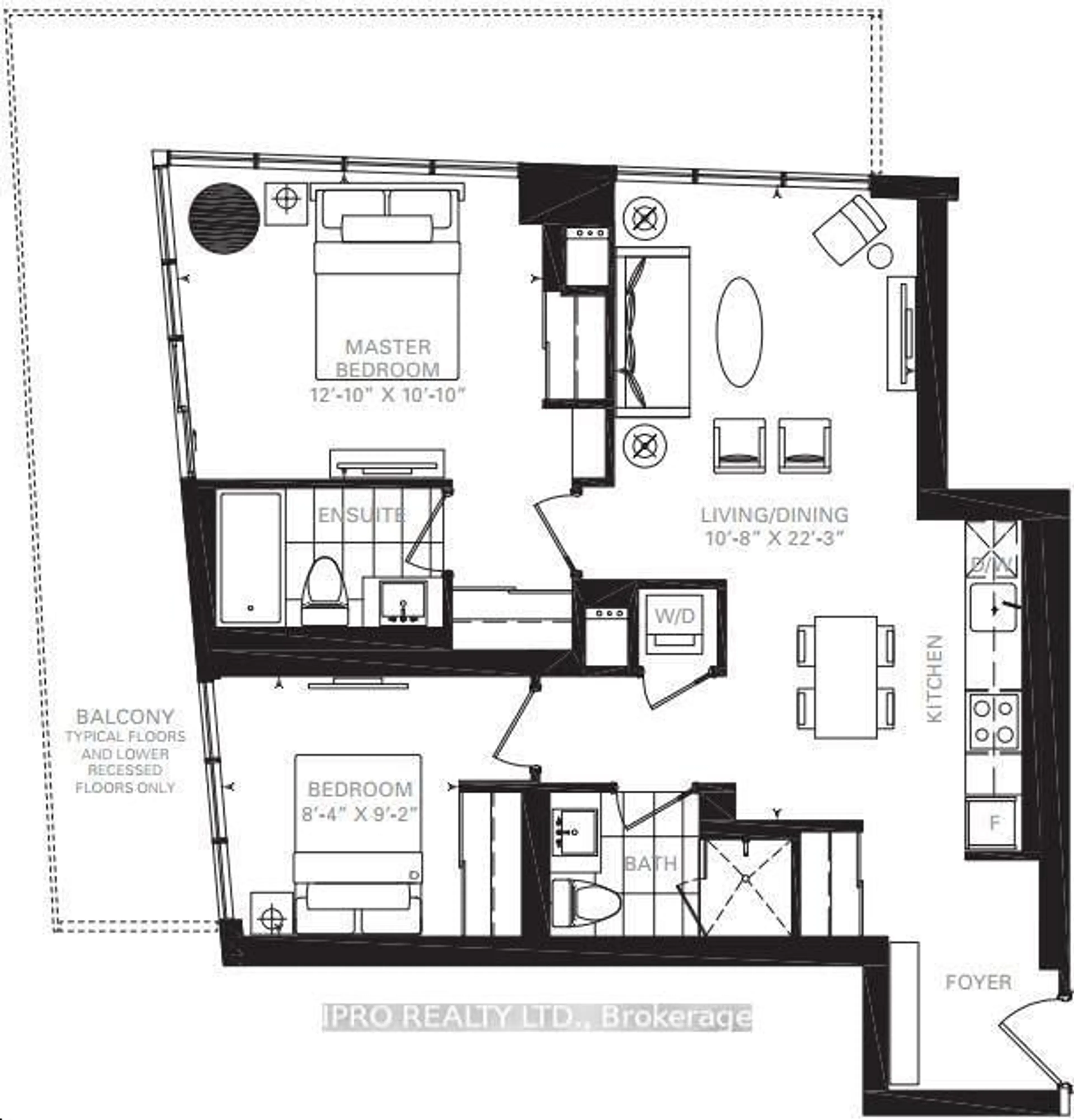 Floor plan for 125 Blue Jays Way #1905, Toronto Ontario M5V 0N5