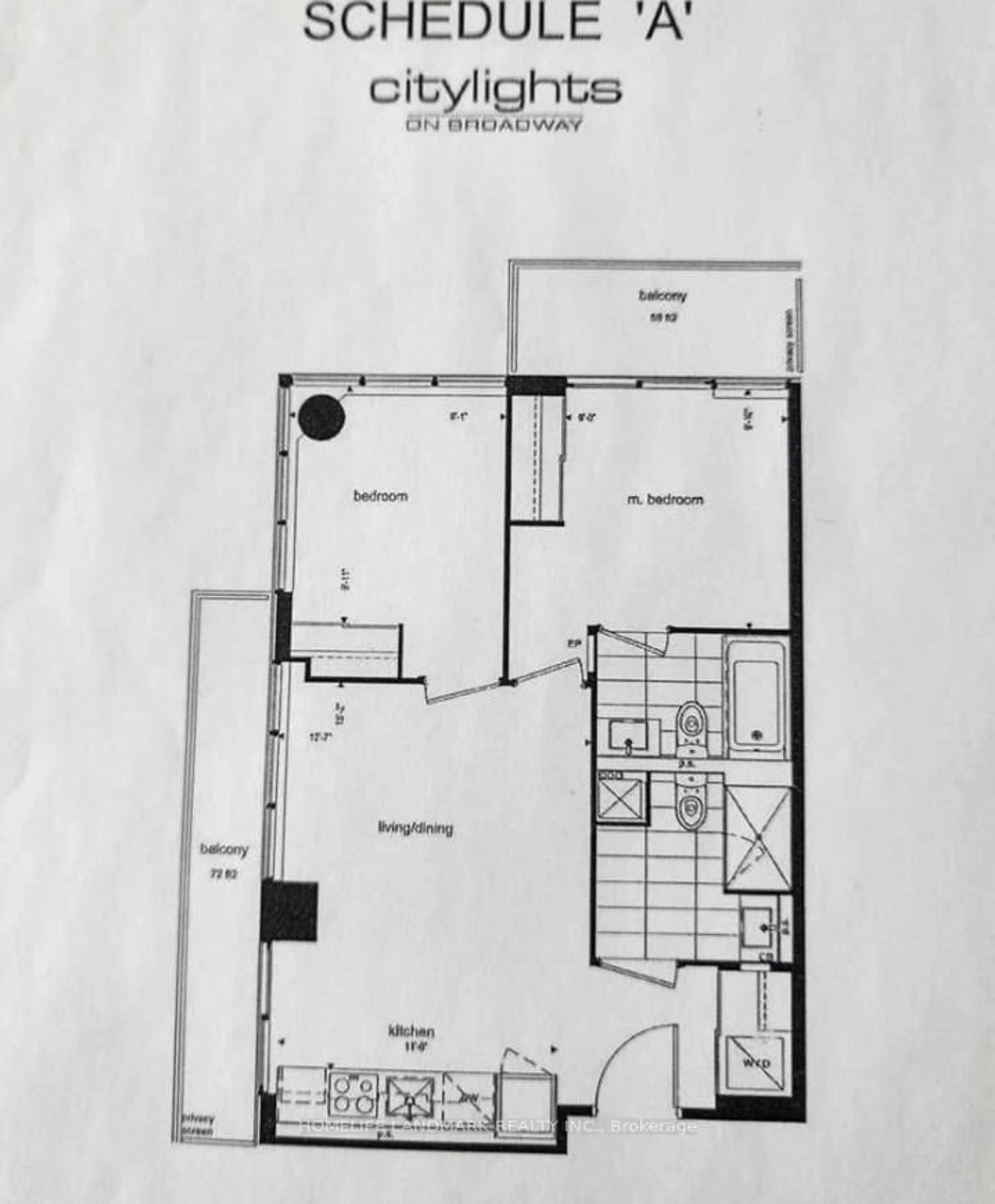 Floor plan for 195 Redpath Ave #Ph04, Toronto Ontario M4P 0E4