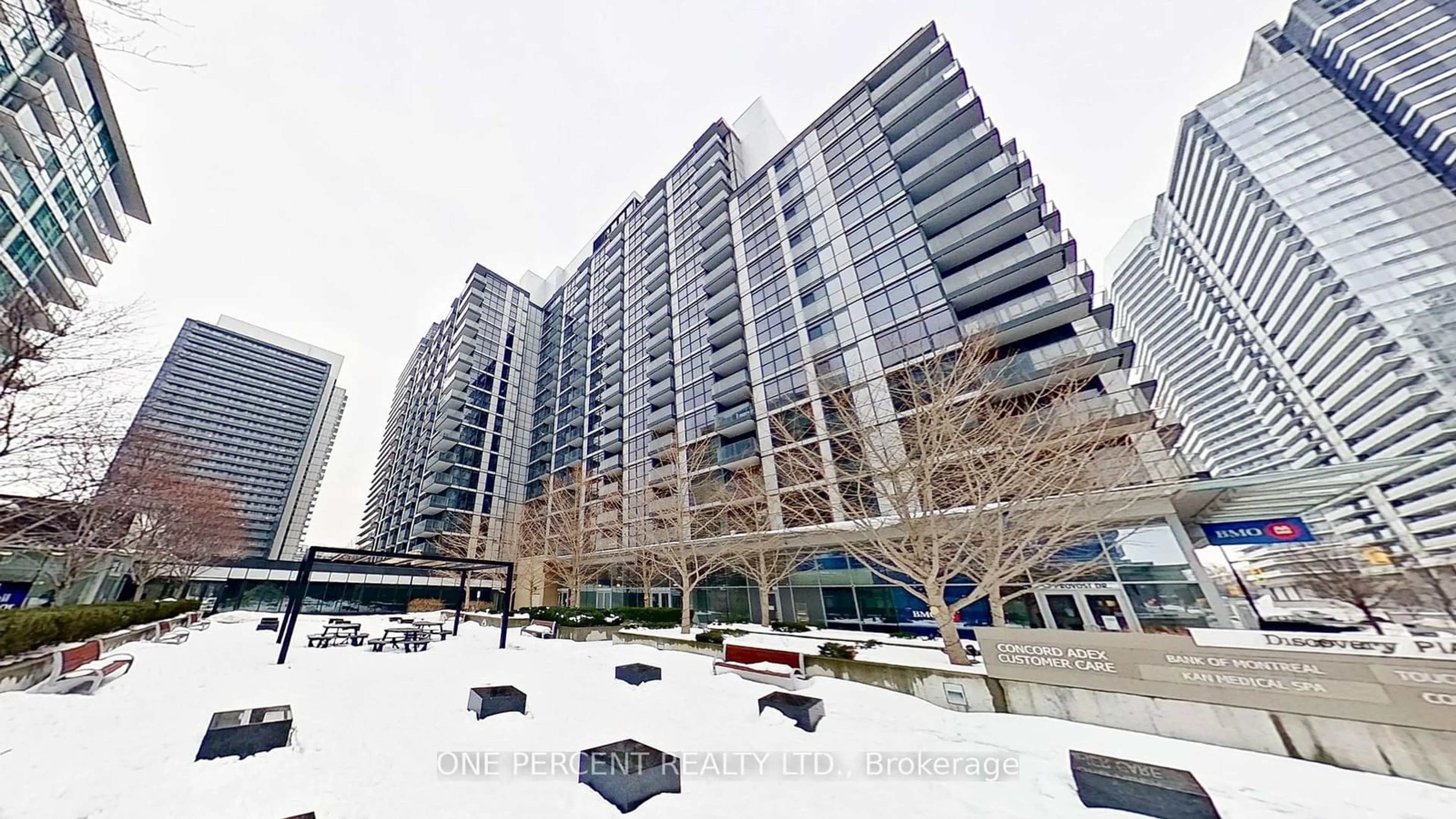 A pic from outside/outdoor area/front of a property/back of a property/a pic from drone, unknown for 19 Singer Crt #606, Toronto Ontario M2K 0B2