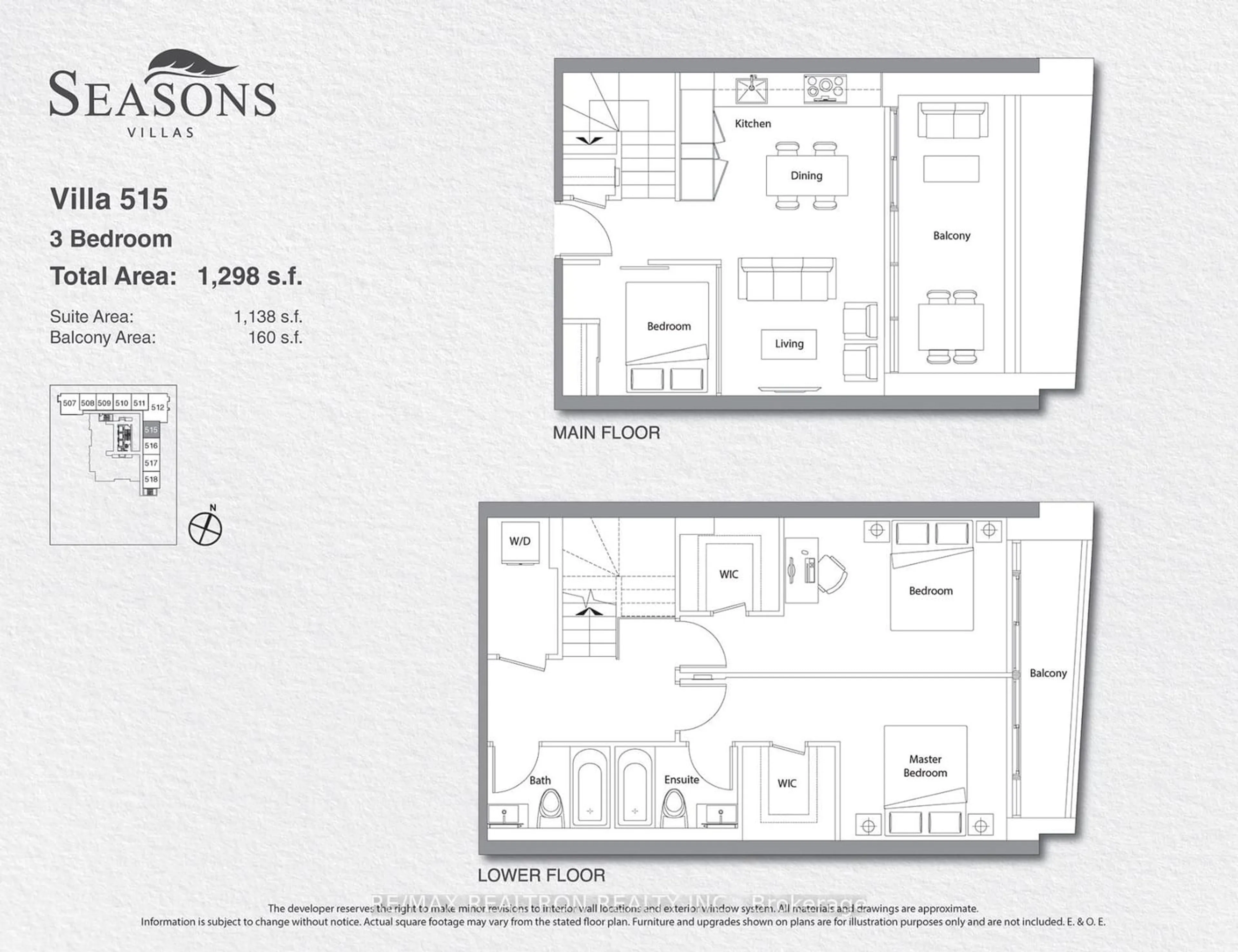 Floor plan for 95 McMahon Dr #Th515, Toronto Ontario M2K 0H2