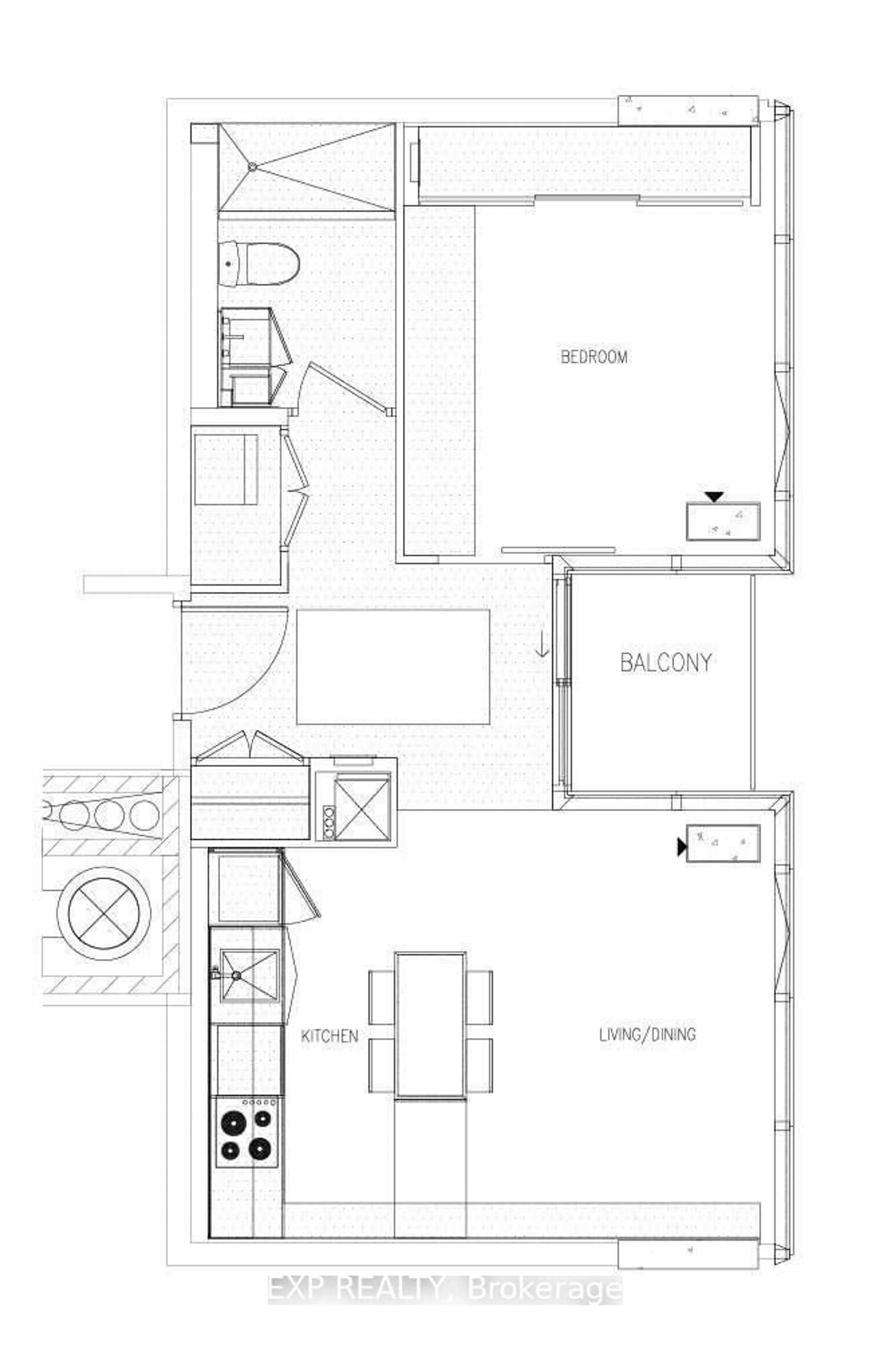 Floor plan for 16 Bonnycastle St #3603, Toronto Ontario M5A 4M6