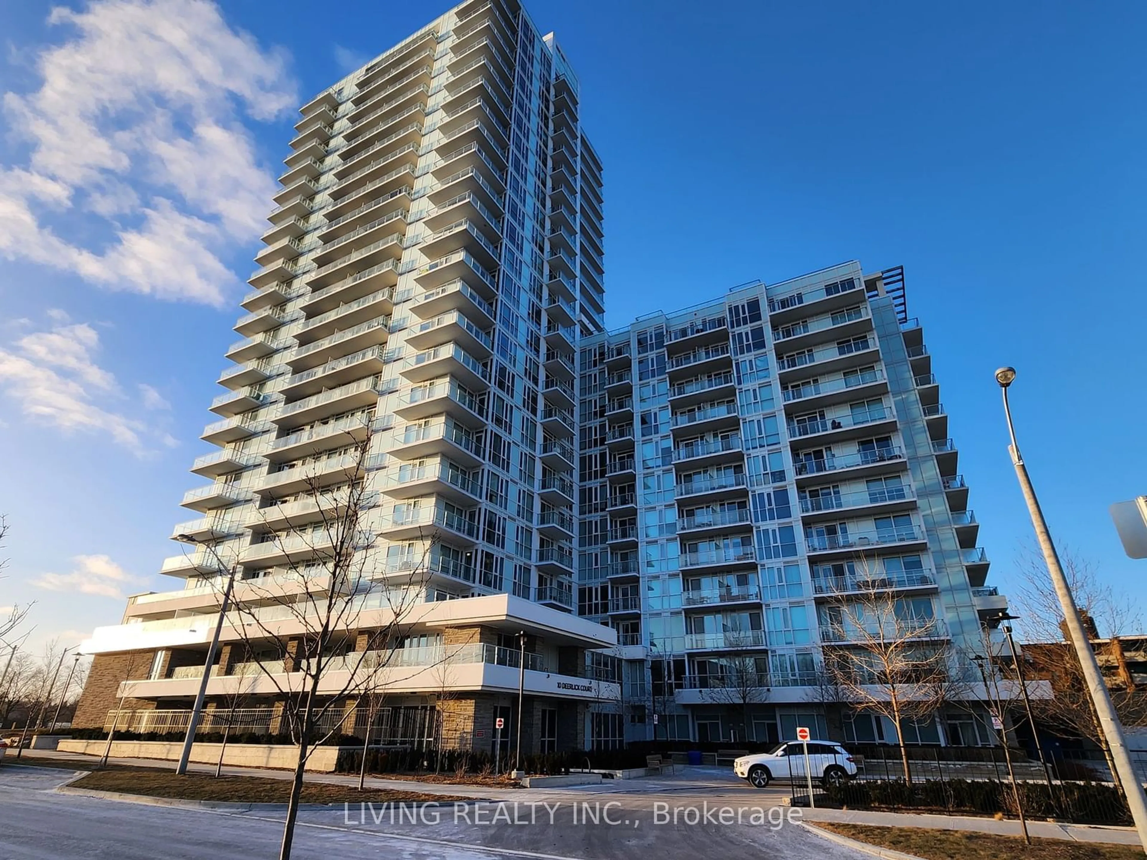 A pic from outside/outdoor area/front of a property/back of a property/a pic from drone, building for 10 Deerlick Crt #1205, Toronto Ontario M3A 0A7