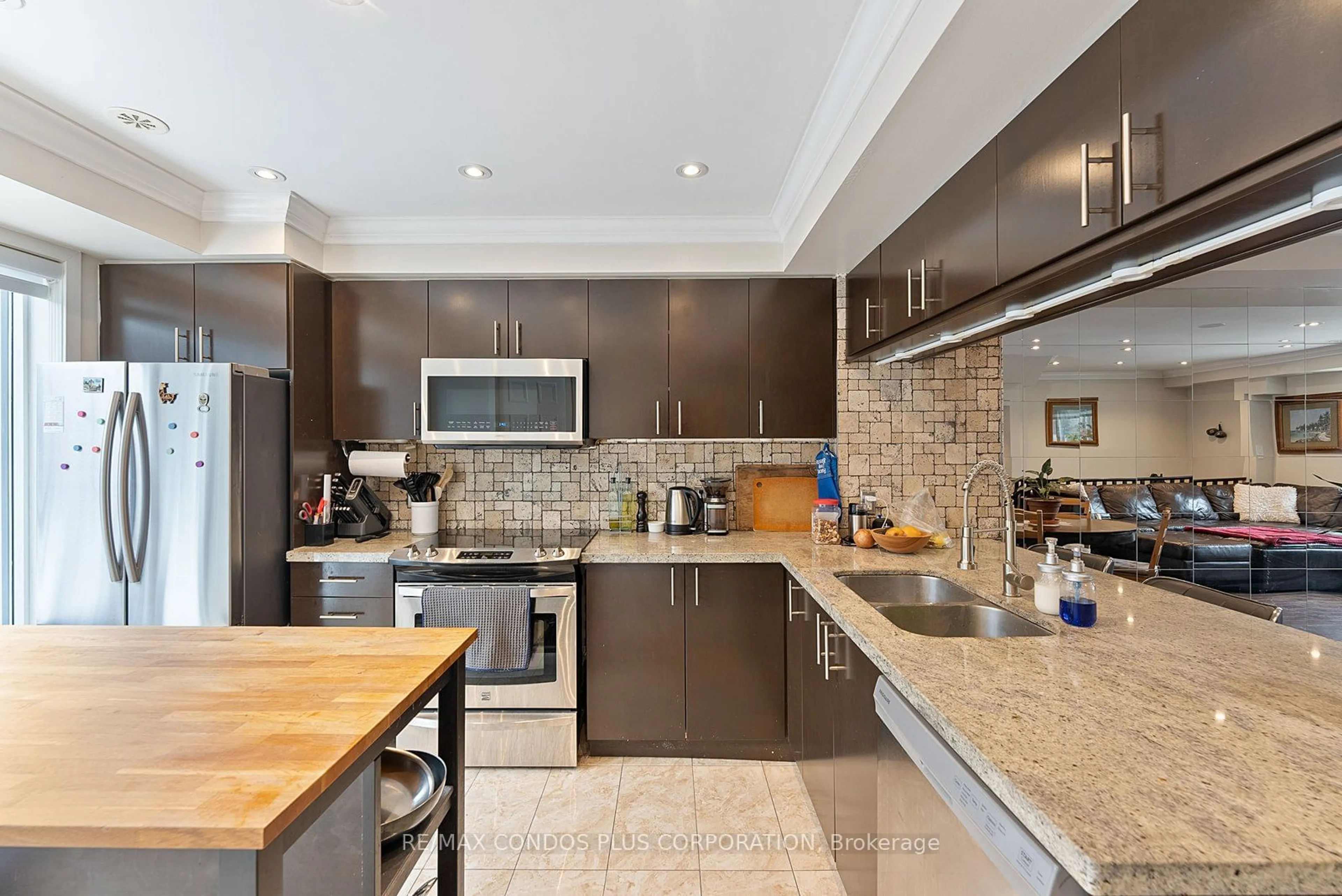 Contemporary kitchen, ceramic/tile floor for 50 Cole St, Toronto Ontario M5A 0A3