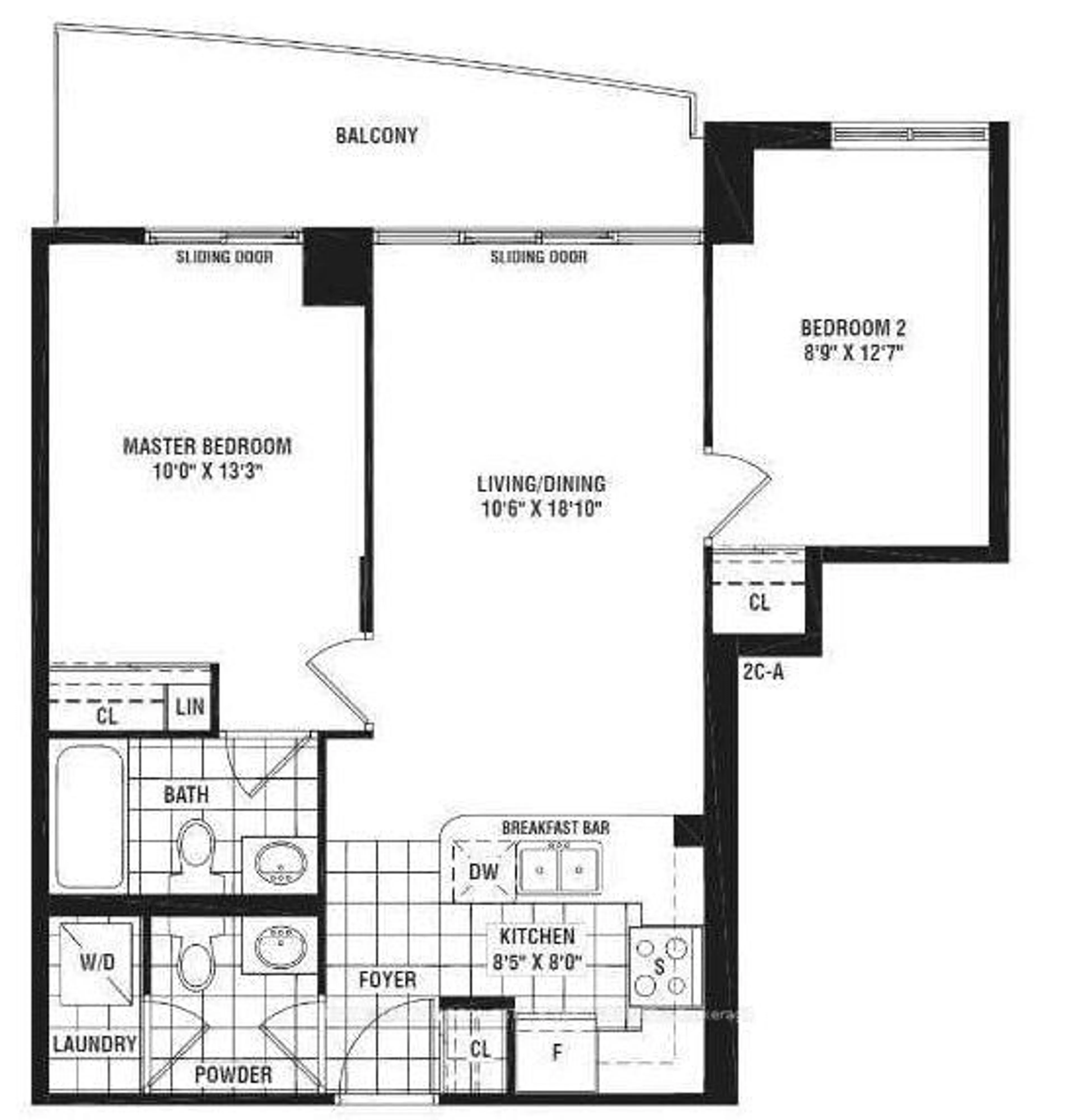 Floor plan for 19 Grand Trunk Cres #3709, Toronto Ontario M5J 3A3