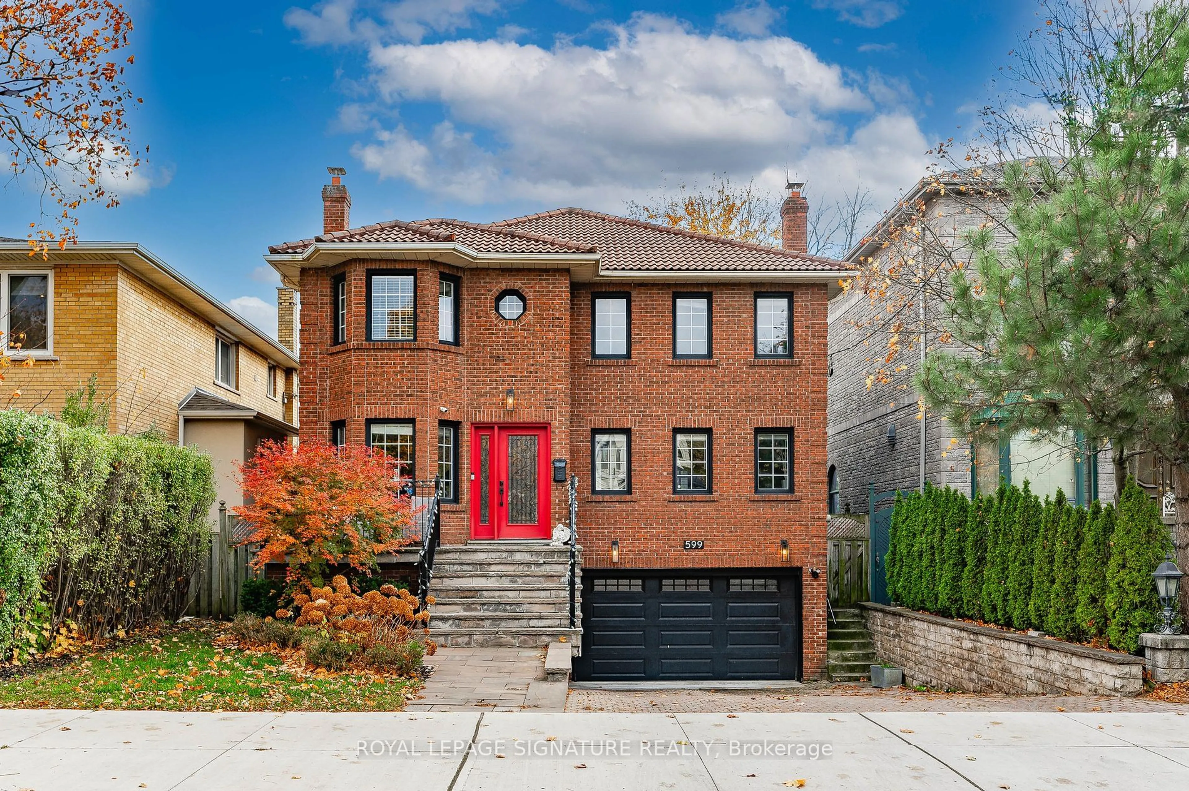 Home with brick exterior material, street for 599 Glencairn Ave, Toronto Ontario M5B 1Z6