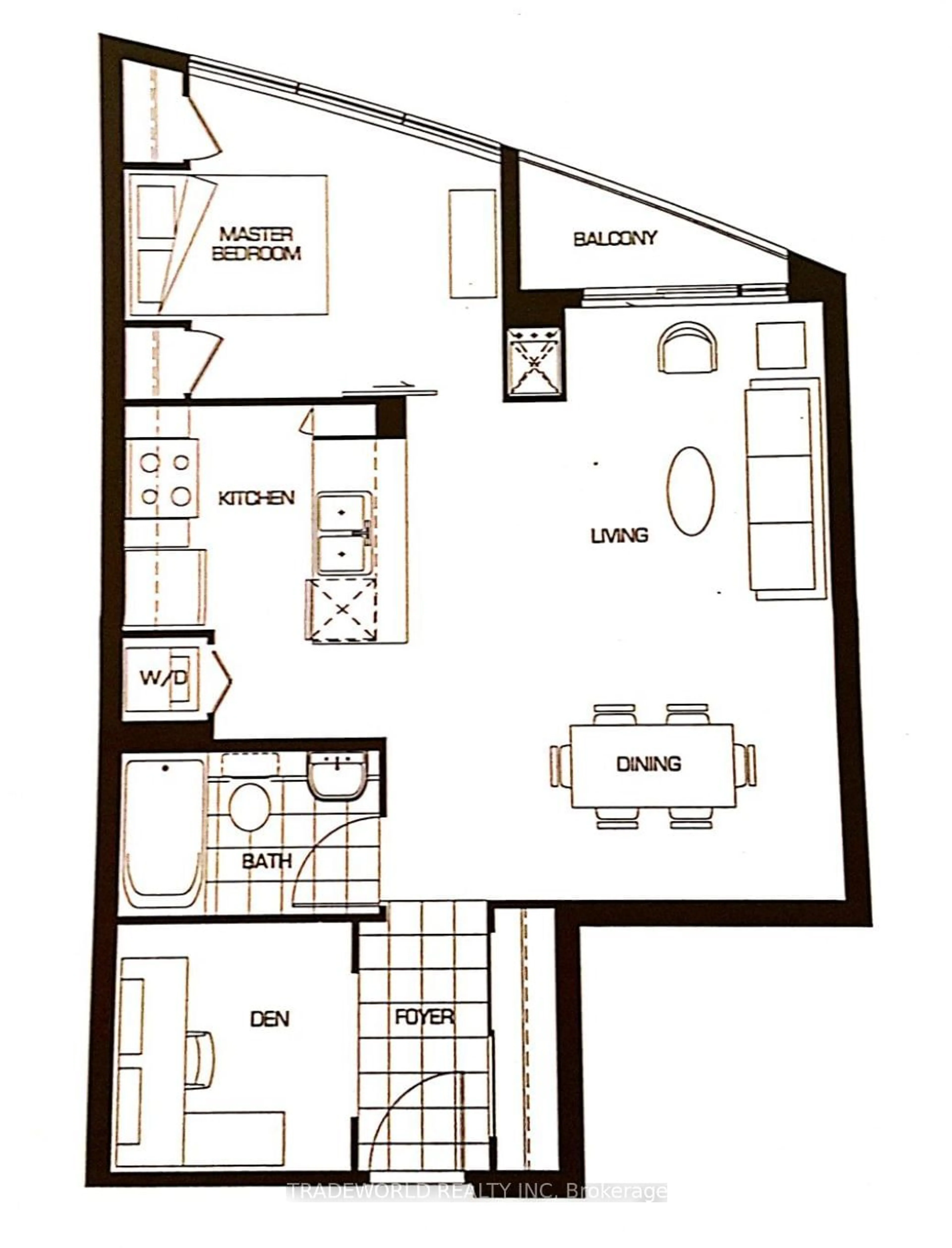 Floor plan for 373 Front St #2611, Toronto Ontario M5V 3R7