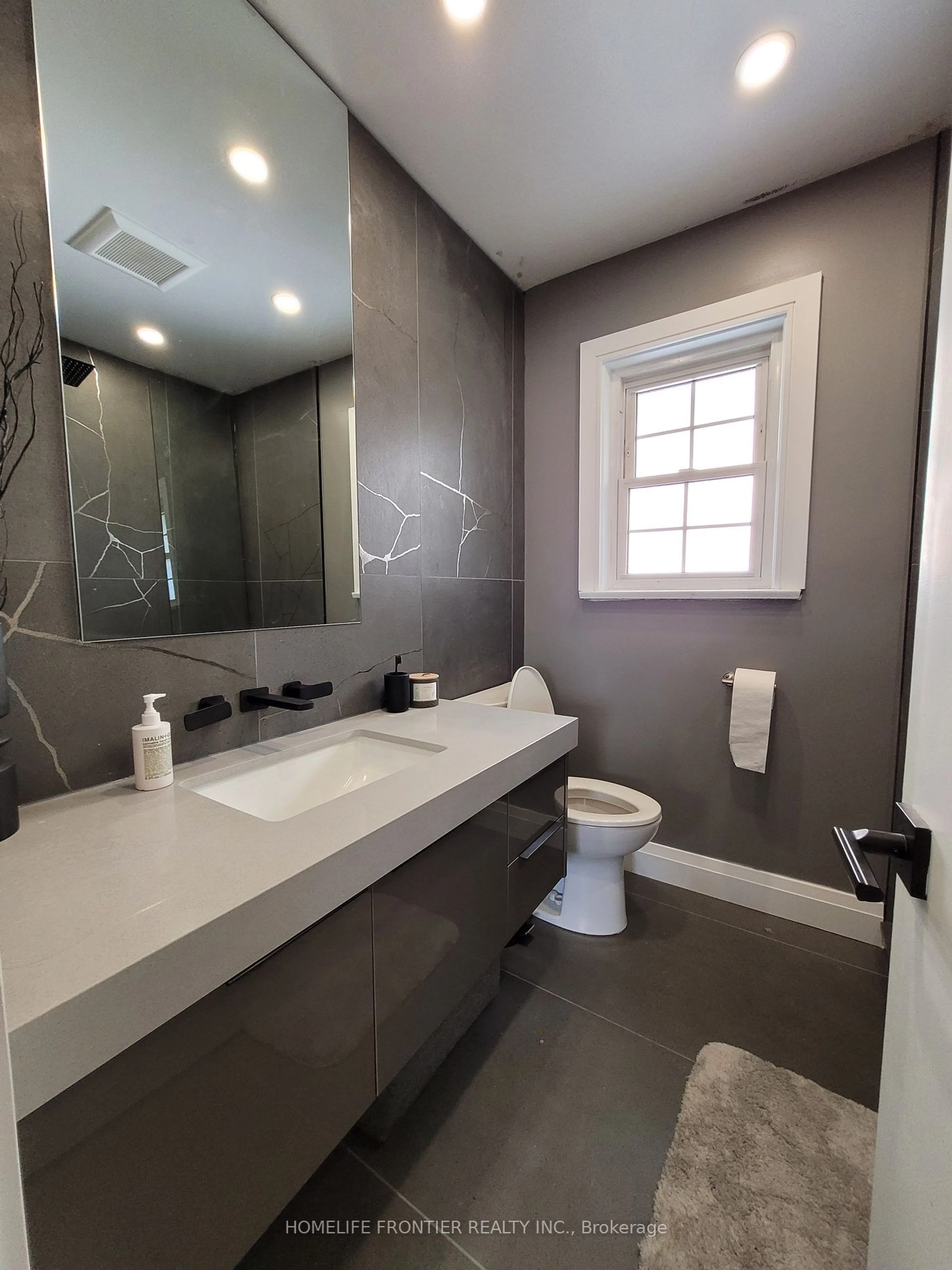 Contemporary bathroom, ceramic/tile floor for 26 Trophy Dr, Toronto Ontario M4A 1L8