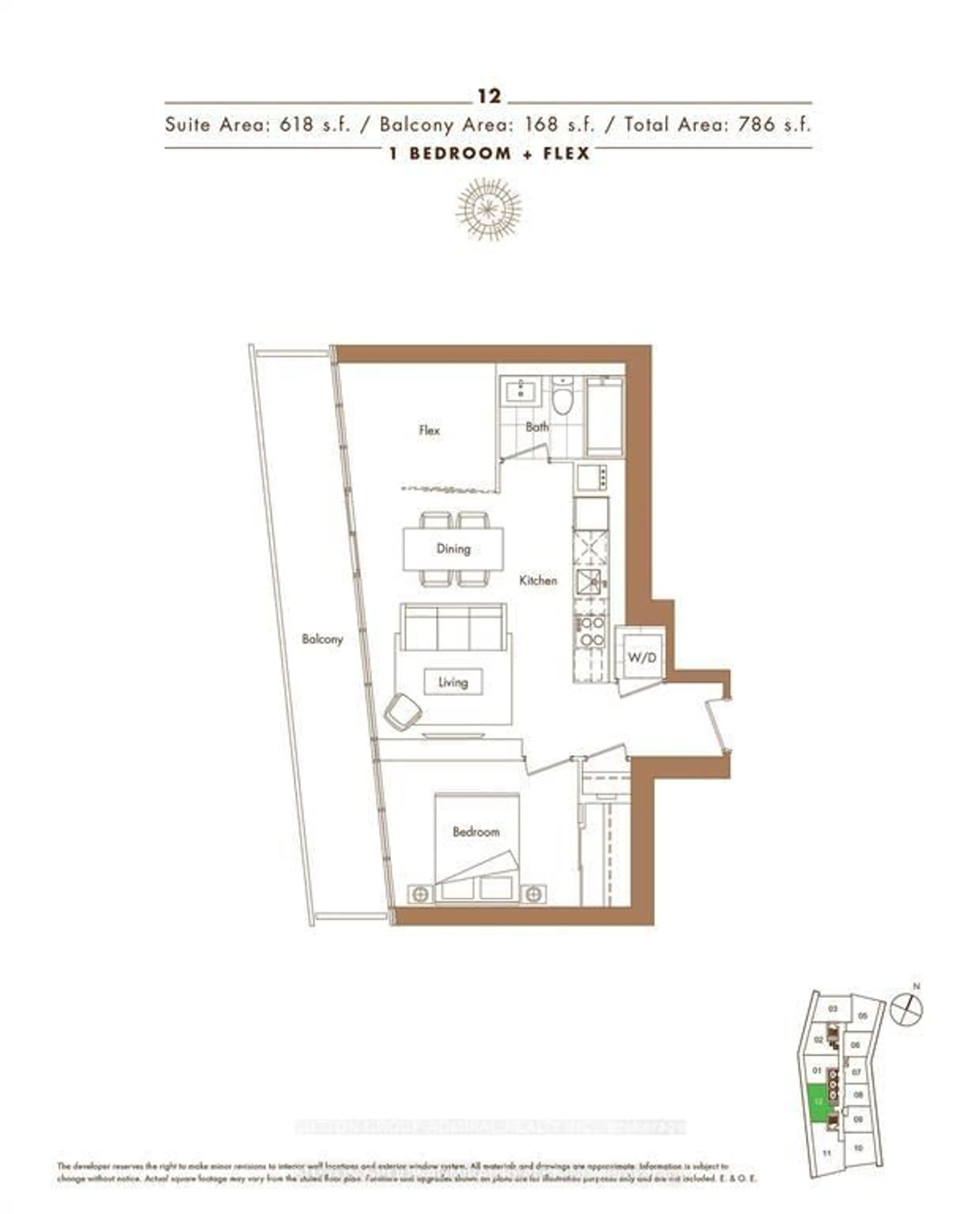 Floor plan for 115 Mcmahon Dr #512, Toronto Ontario M2K 2X9