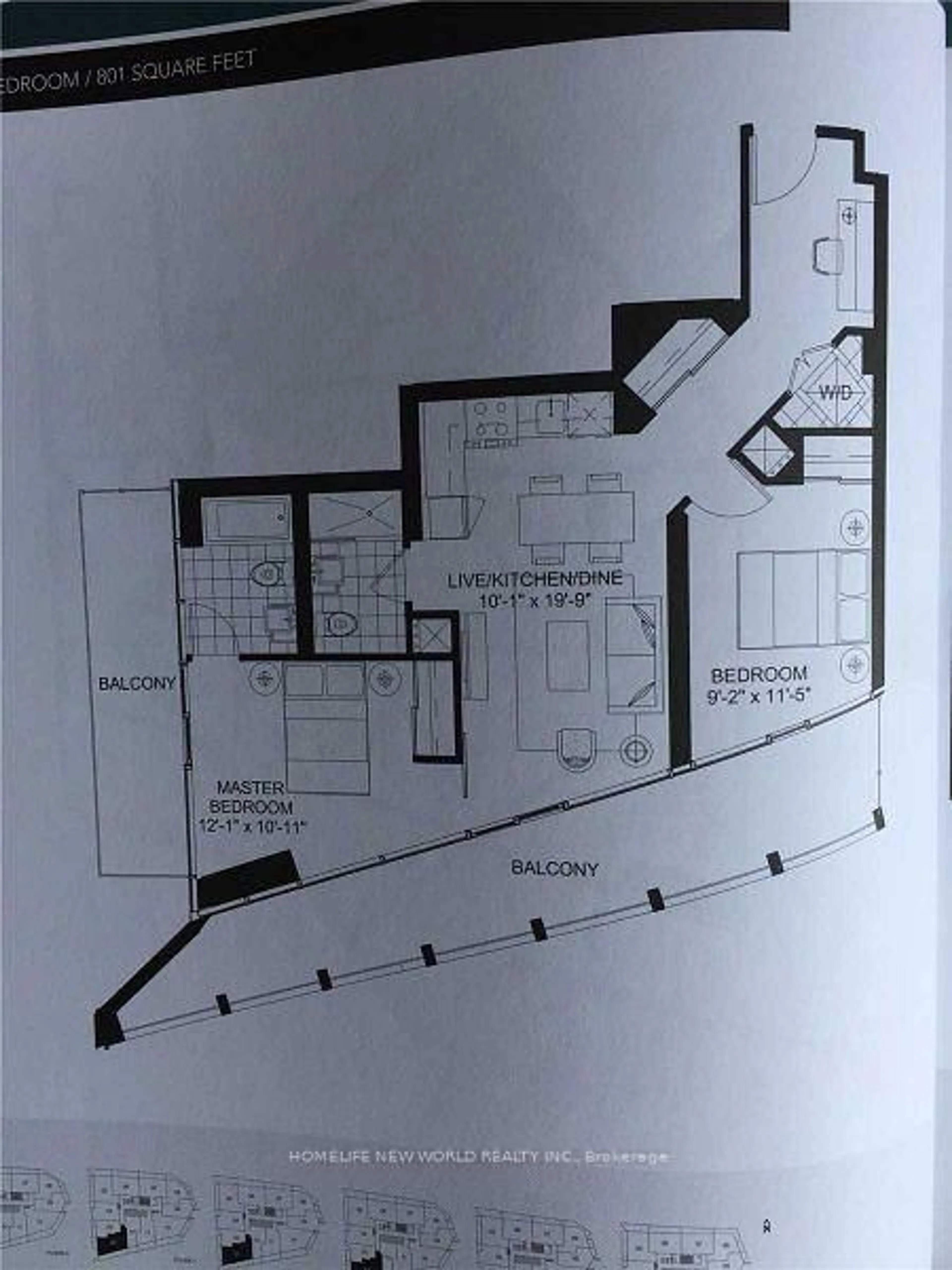 Floor plan for 30 Ordnance St #2002, Toronto Ontario M6K 0C8