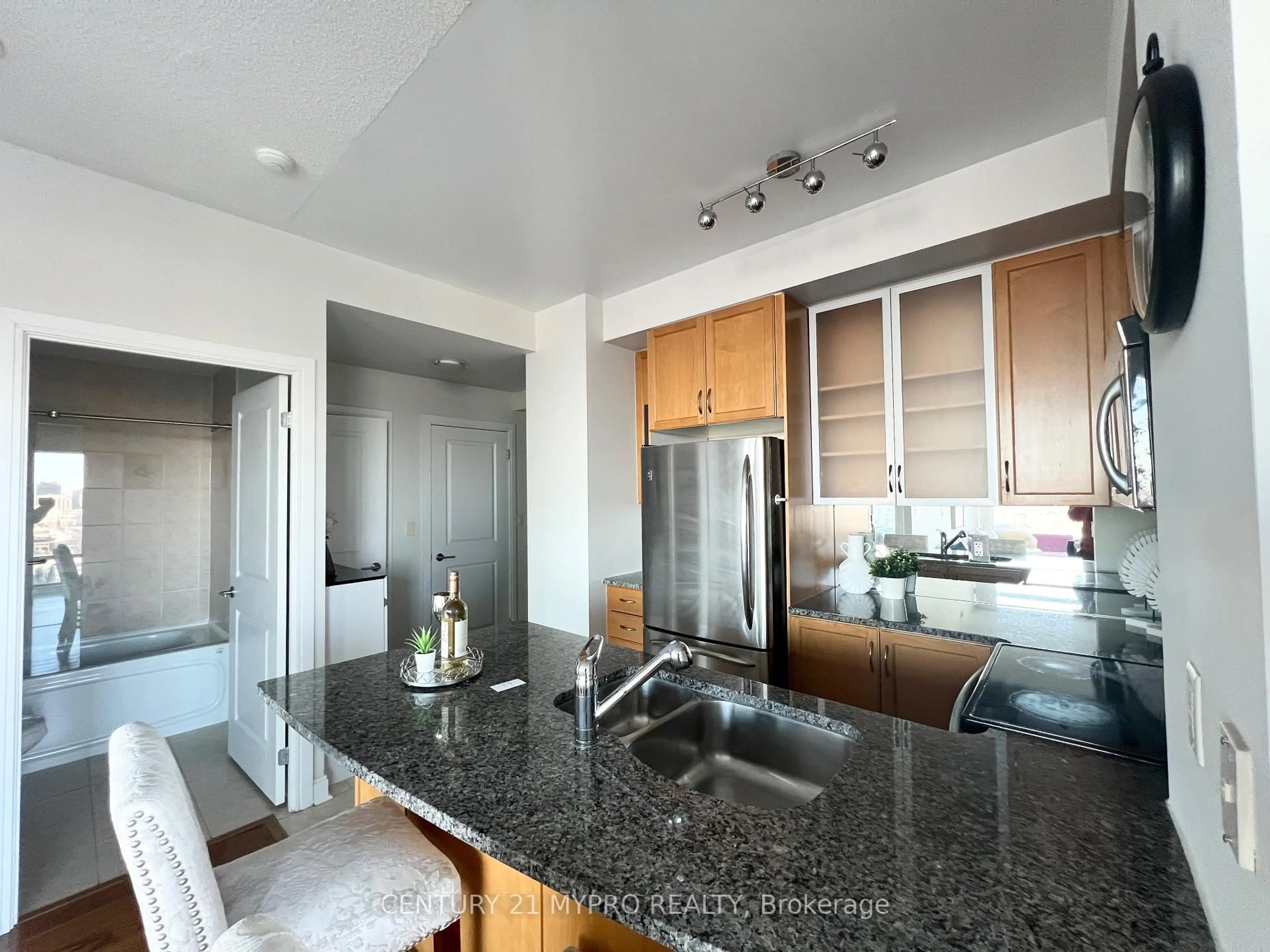 Contemporary kitchen, ceramic/tile floor for 18 Yorkville Ave #2109, Toronto Ontario M4W 1L4