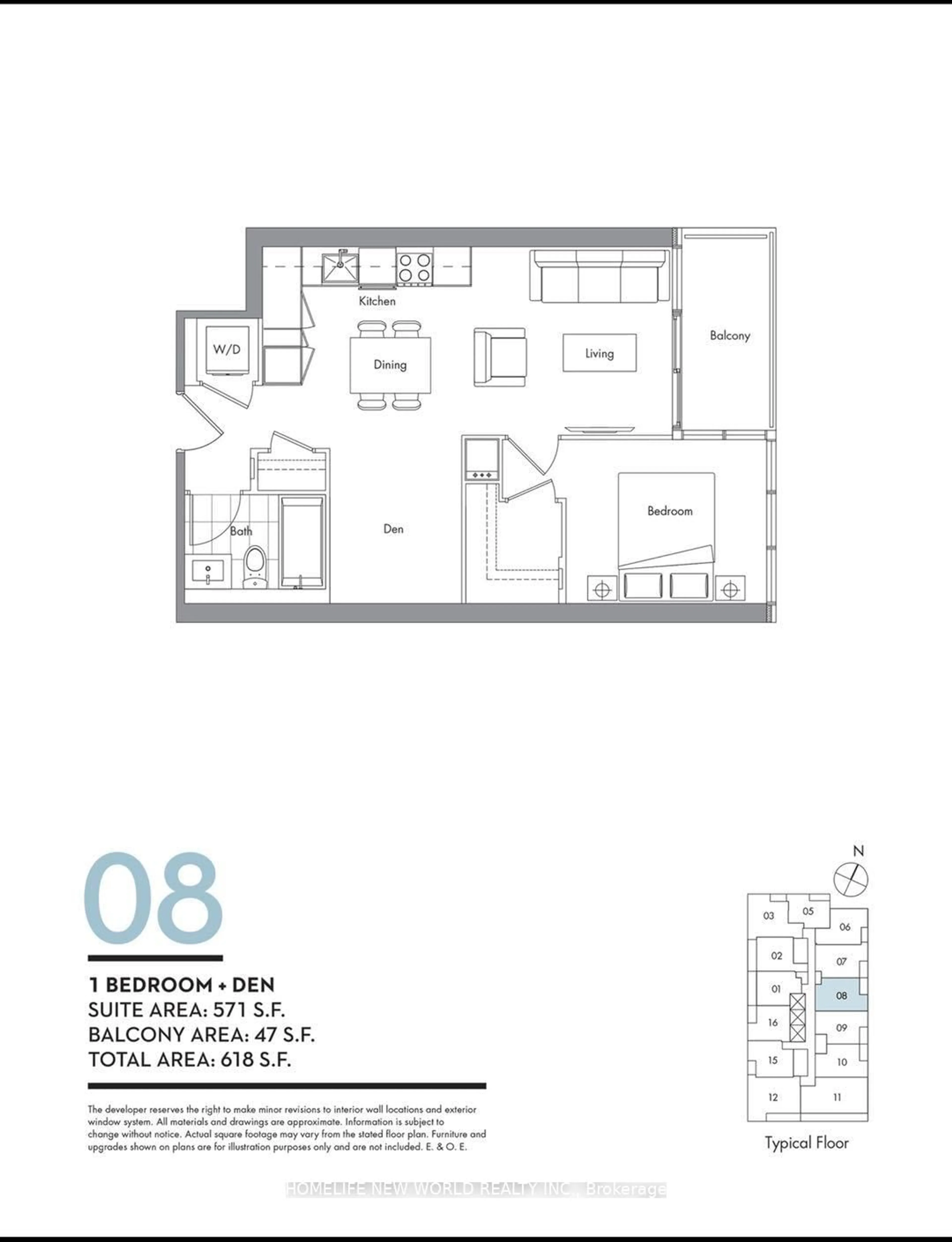 Floor plan for 19 Bathurst St #3008, Toronto Ontario M5V 0N2