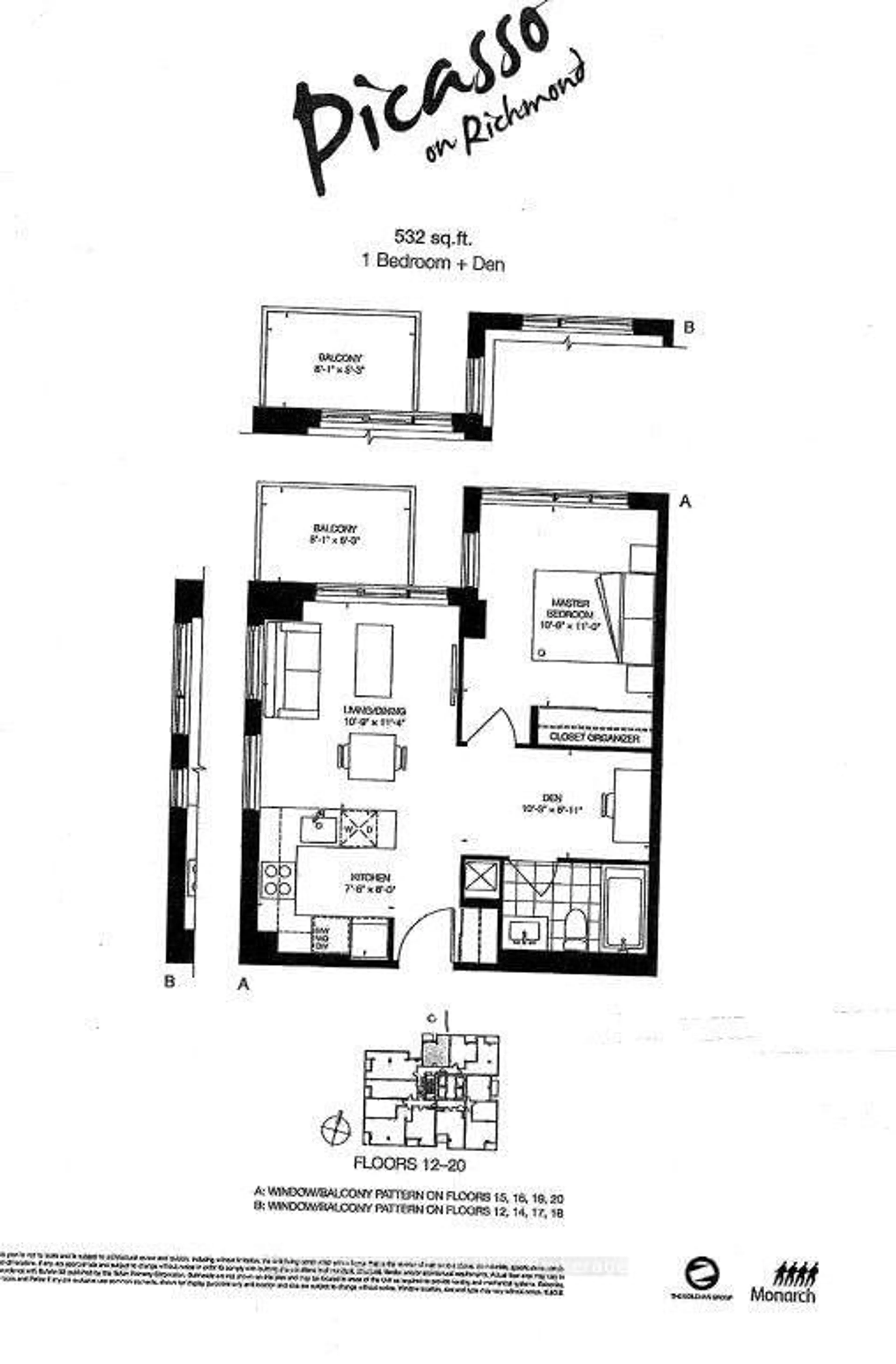 Floor plan for 318 Richmond St #1701, Toronto Ontario M5V 1X2