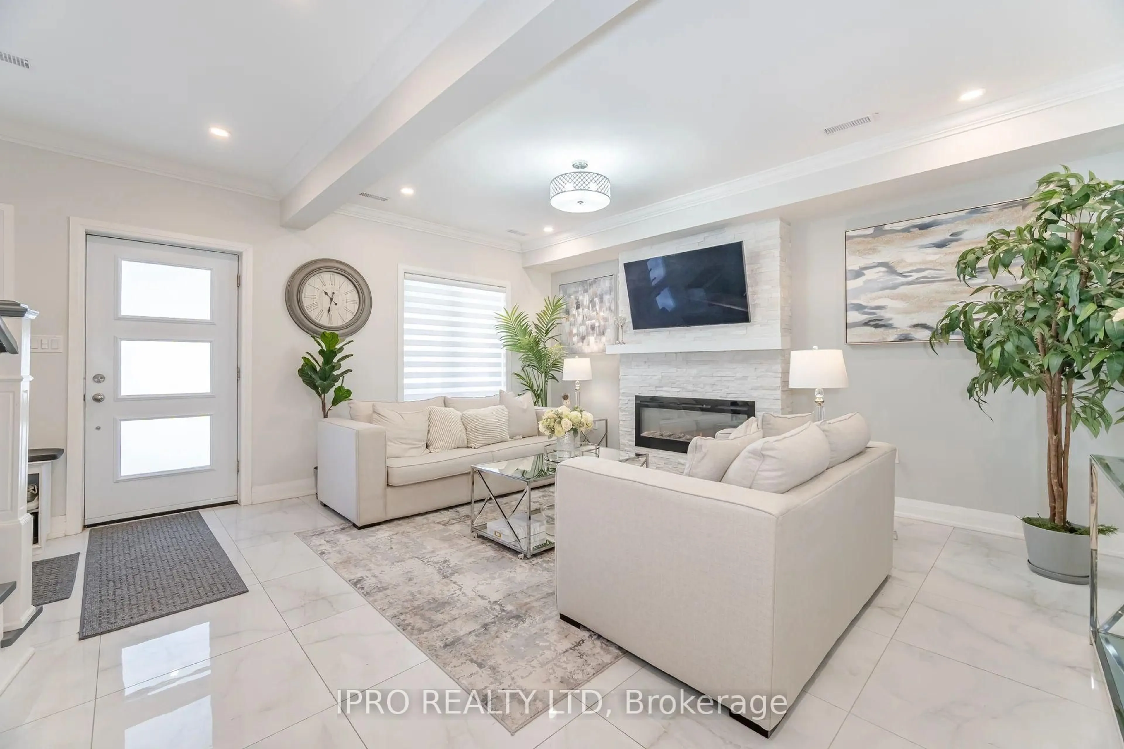 Living room with furniture, ceramic/tile floor for 528 Brock Ave, Toronto Ontario M6H 3N3