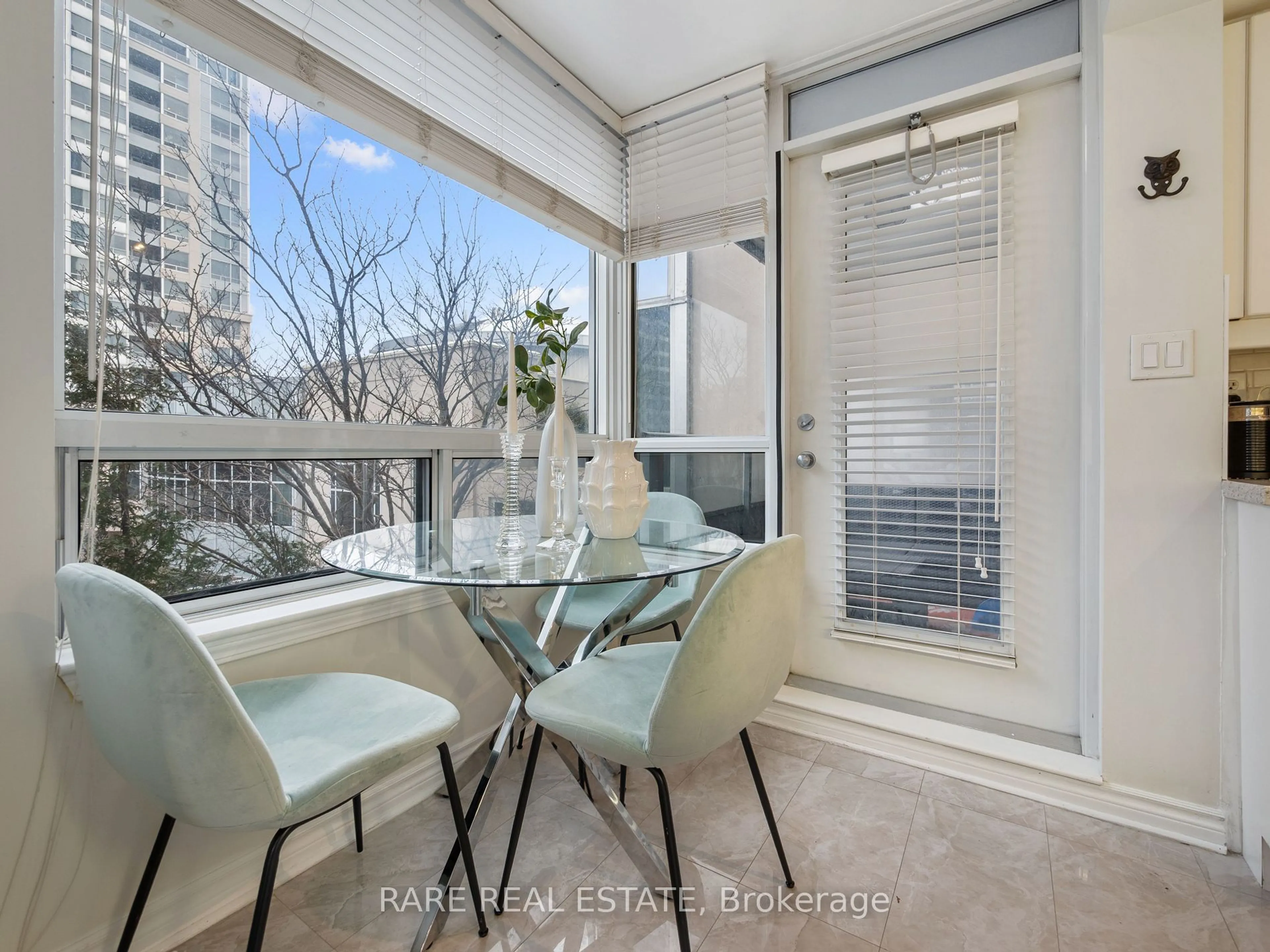 Balcony in the apartment, water/lake/river/ocean view for 1 Rean Dr #205, Toronto Ontario M2K 3C1