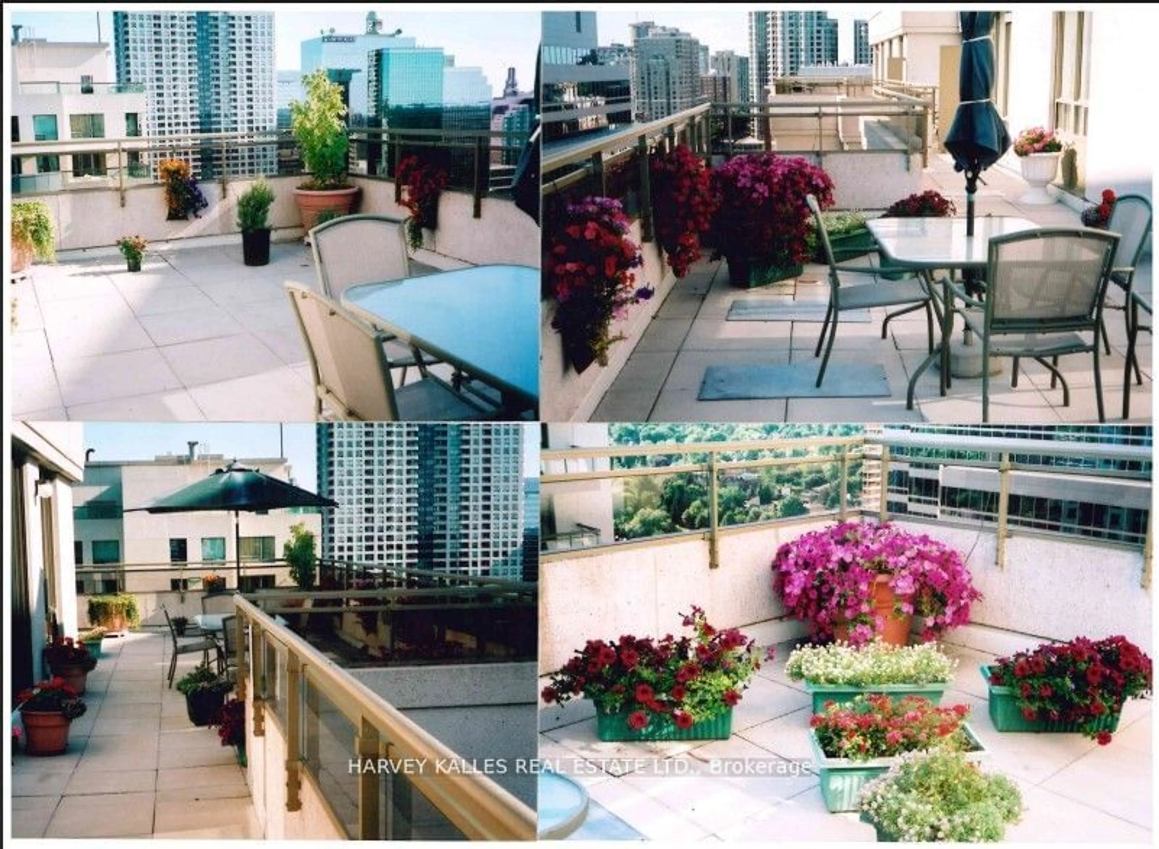 Patio, city buildings view from balcony for 256 Doris Ave #UPH07, Toronto Ontario M2N 6X8