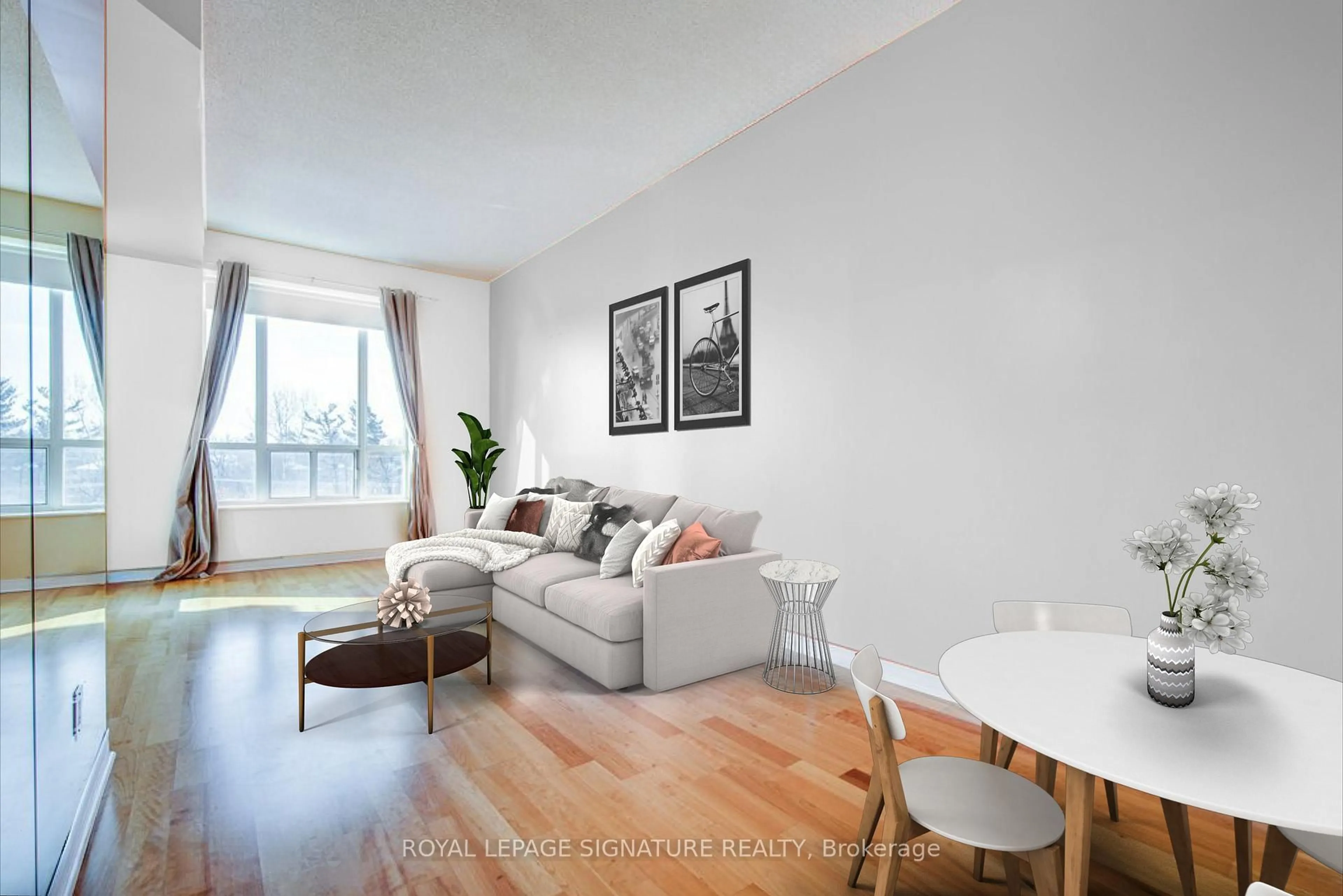 Living room with furniture, wood/laminate floor for 481 Rosewell Ave #511, Toronto Ontario M4R 2J1