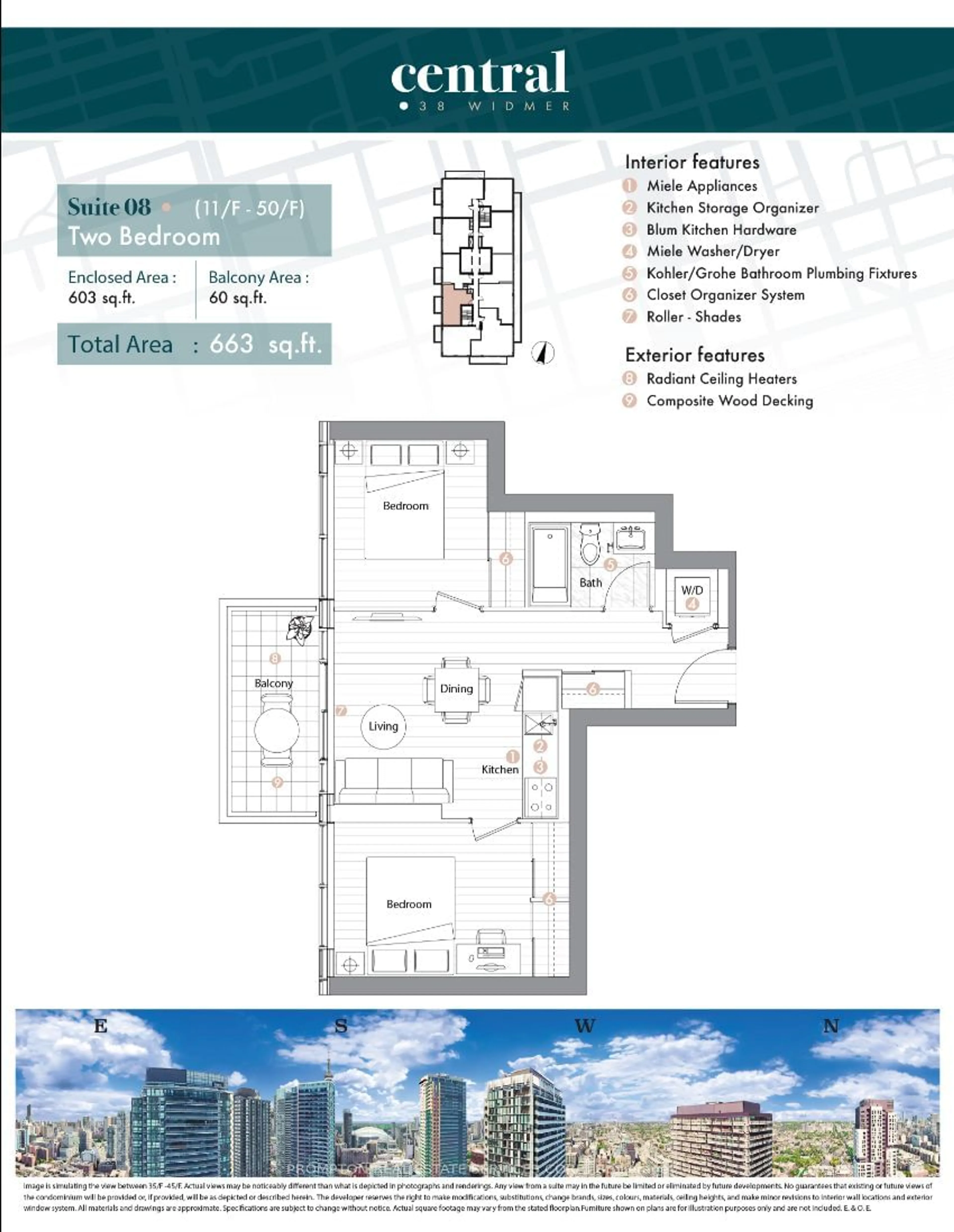 Floor plan for 38 Widmer St #4308, Toronto Ontario M5V 2E9