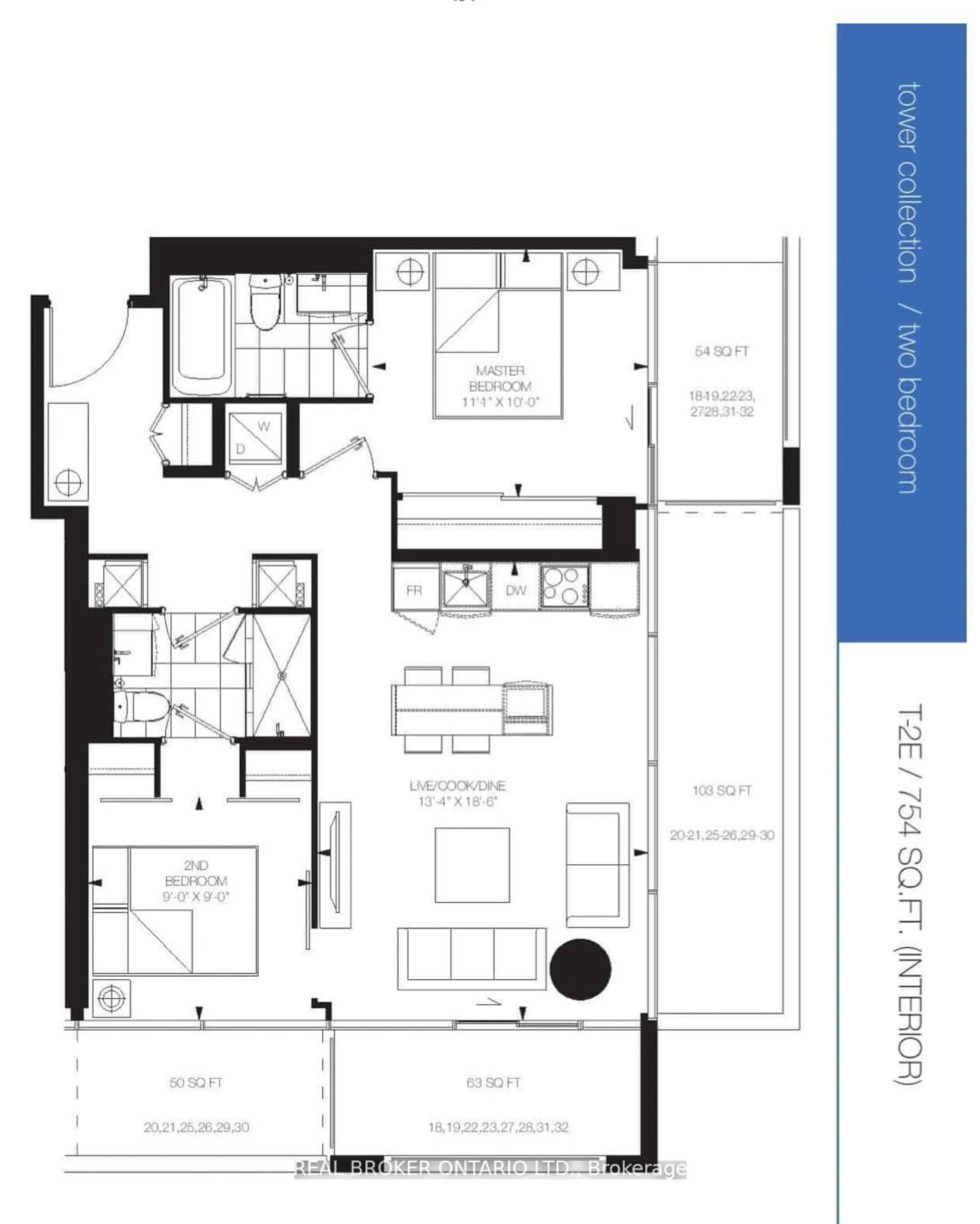 Floor plan for 5 Soudan Ave #2004, Toronto Ontario M4S 0B1