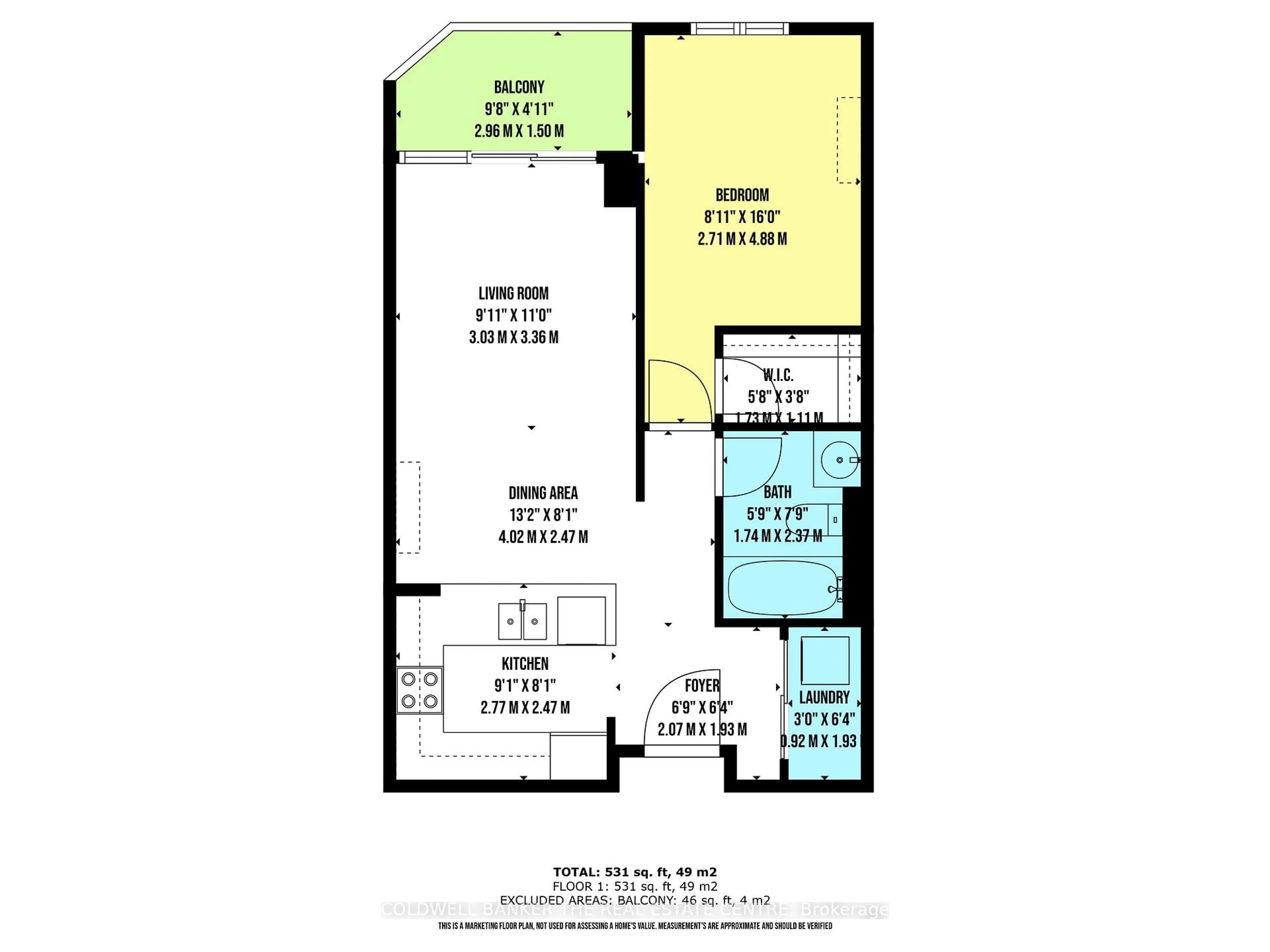 Floor plan for 311 Richmond St #704, Toronto Ontario M5A 4S8